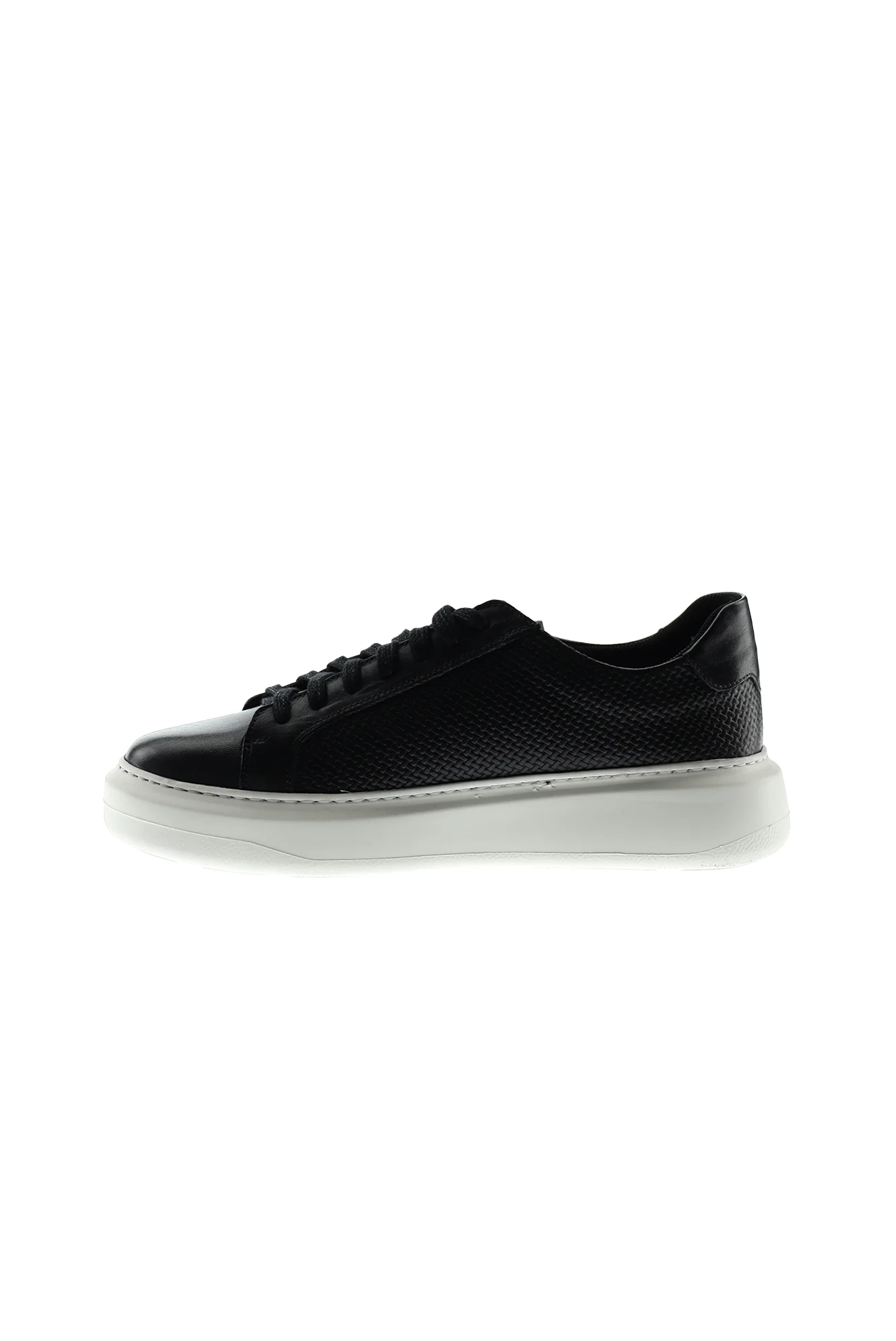 Siyah Sneaker Deri Ayakkabı - Image 2