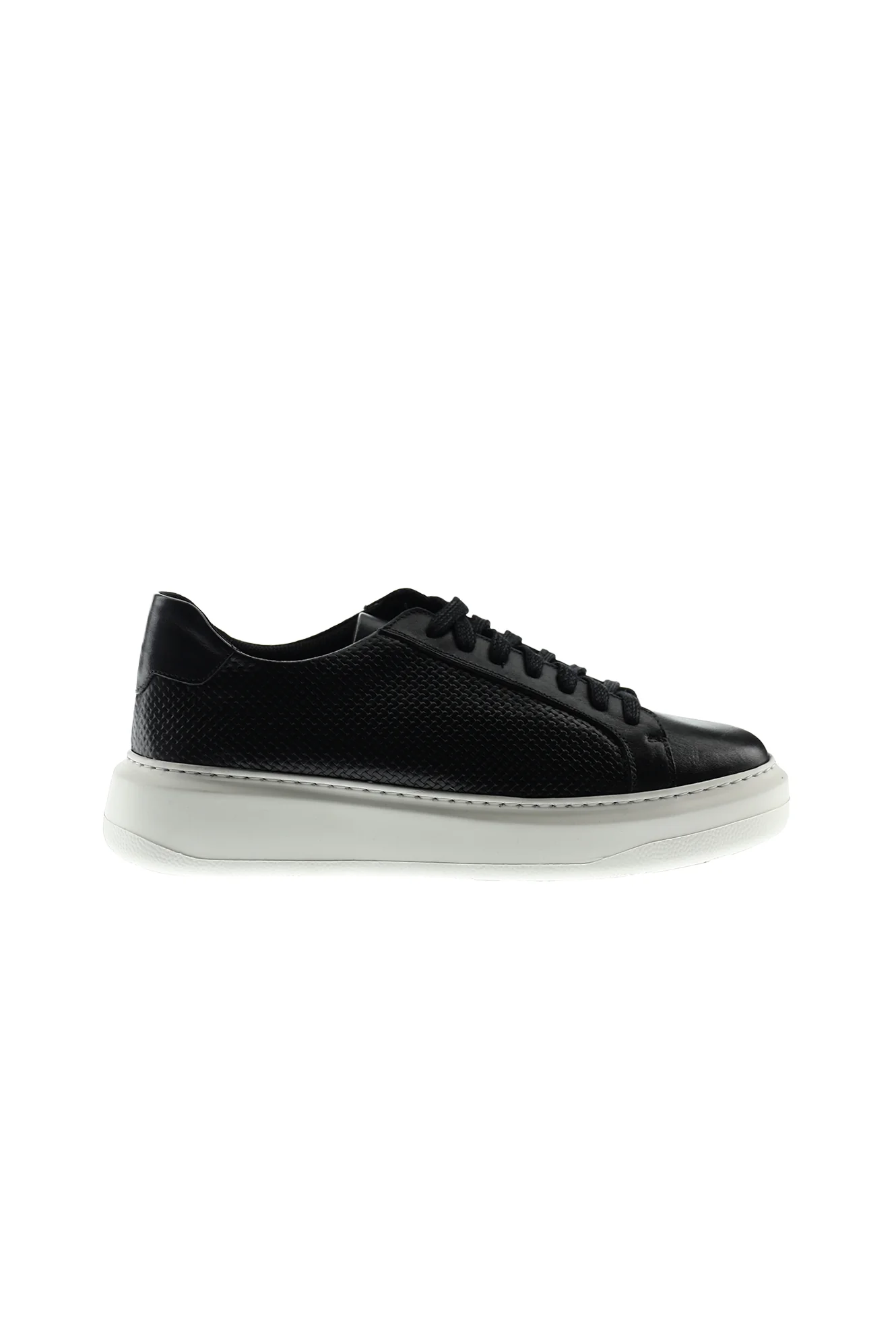 Siyah Sneaker Deri Ayakkabı - Image 3