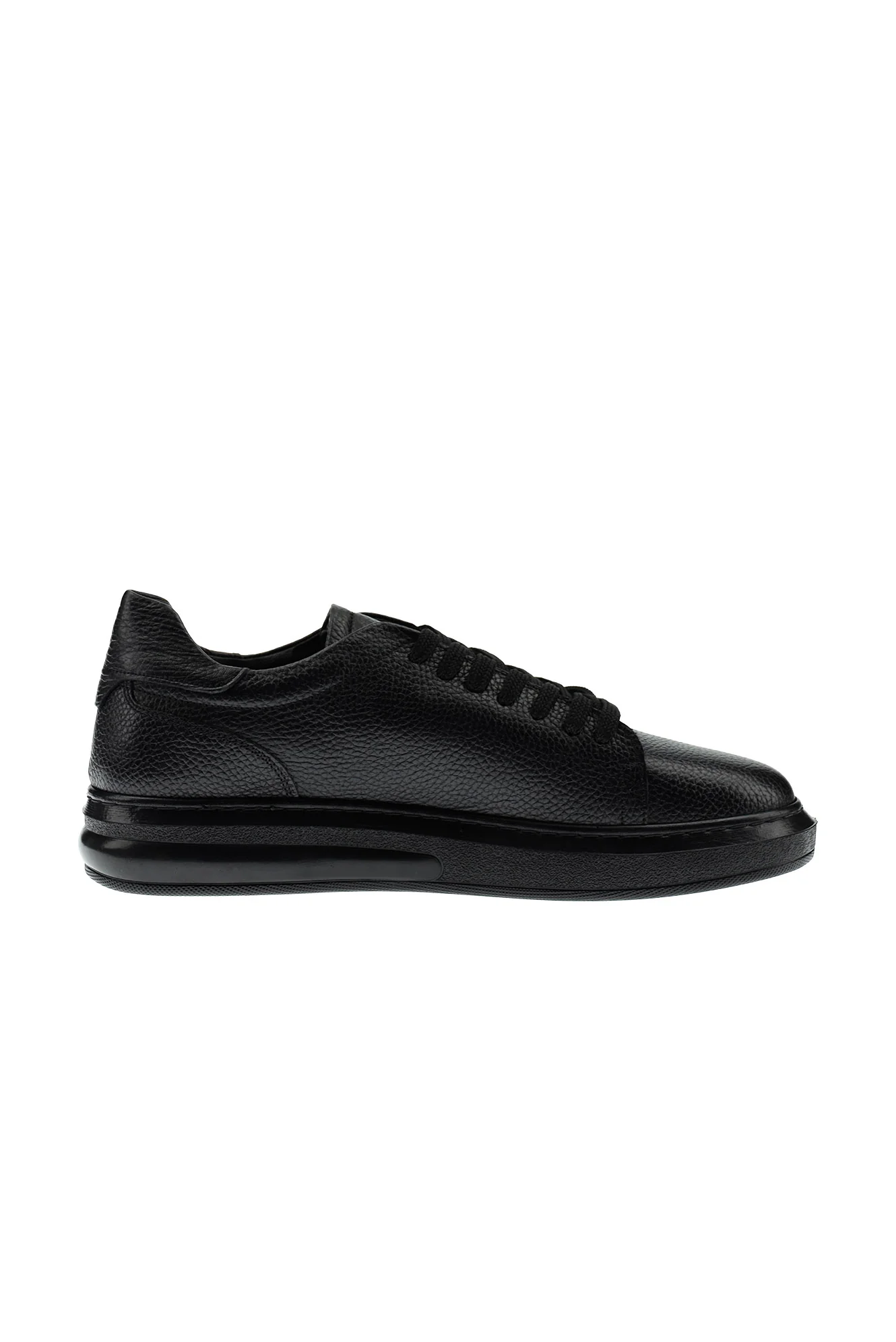 Siyah 4 Mevsim Sneaker Deri Ayakkabı - Image 4