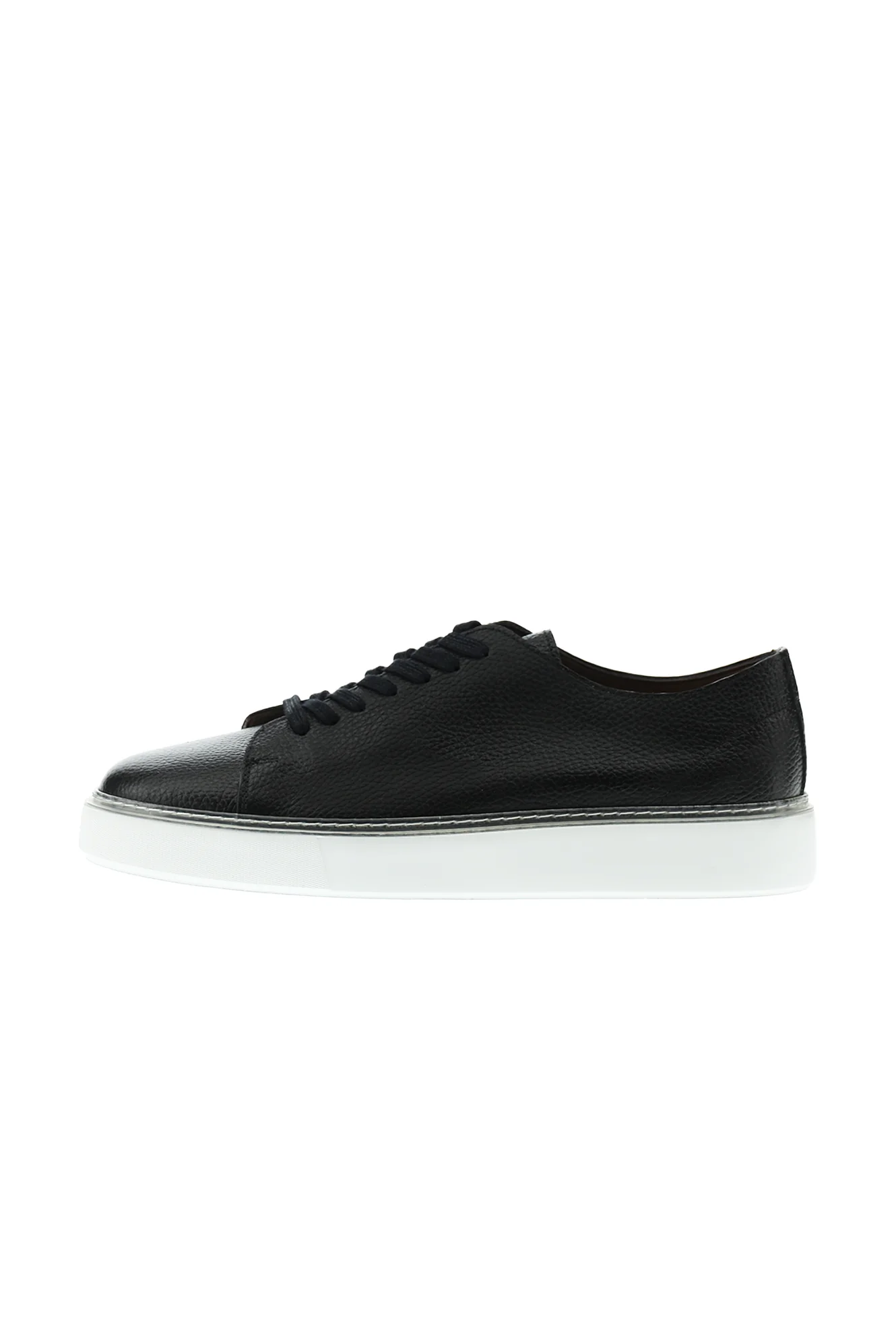 Siyah Sneaker Deri Ayakkabı - Image 2