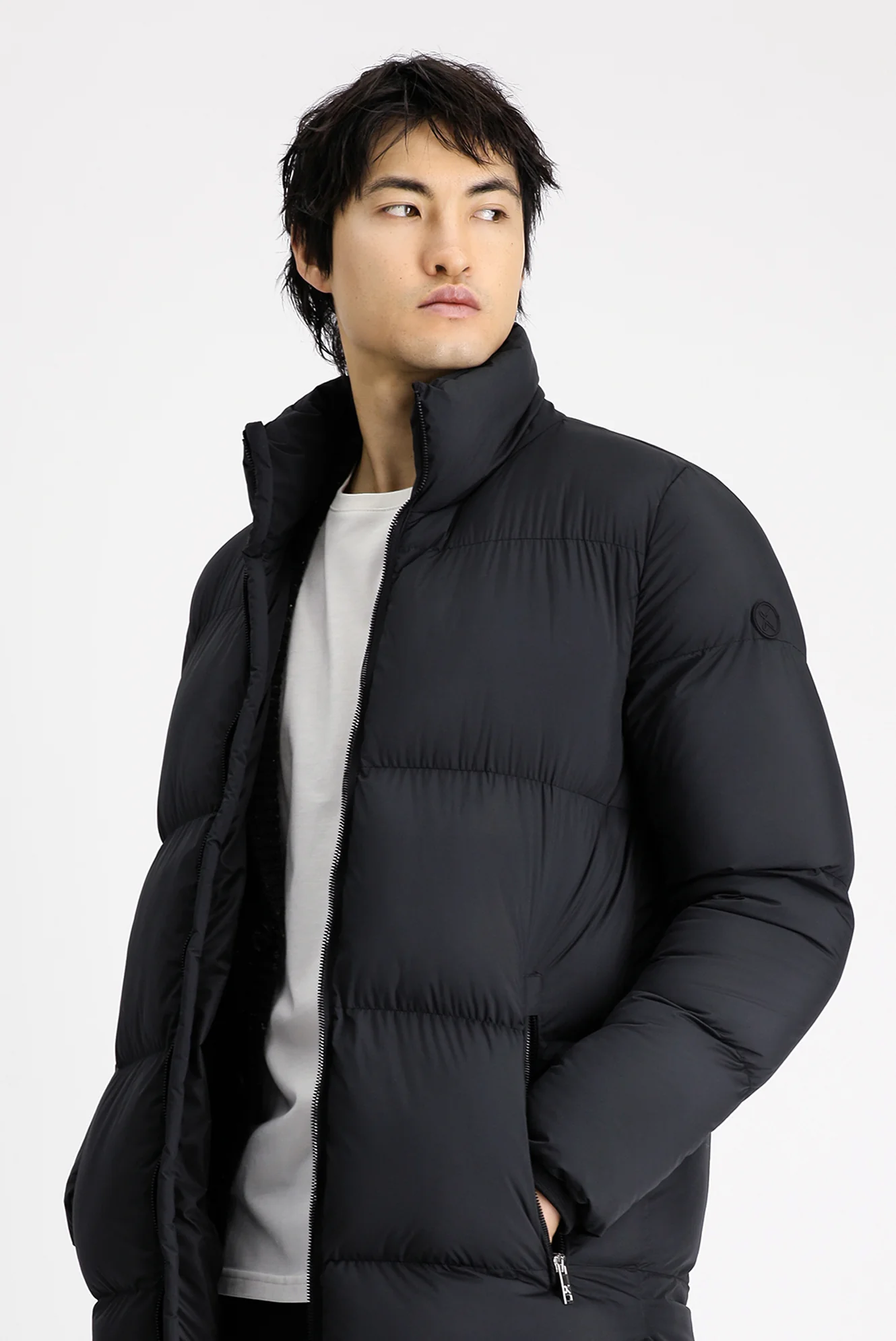 Siyah Spor Şişme Kaban - Image 4