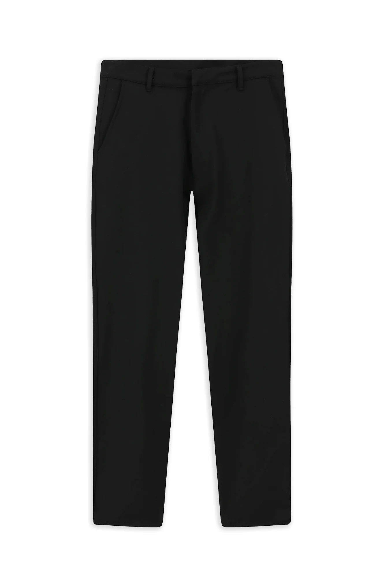 Siyah Straight Relaxed Fit Likralı Kanvas / Chino Pantolon - Image 7