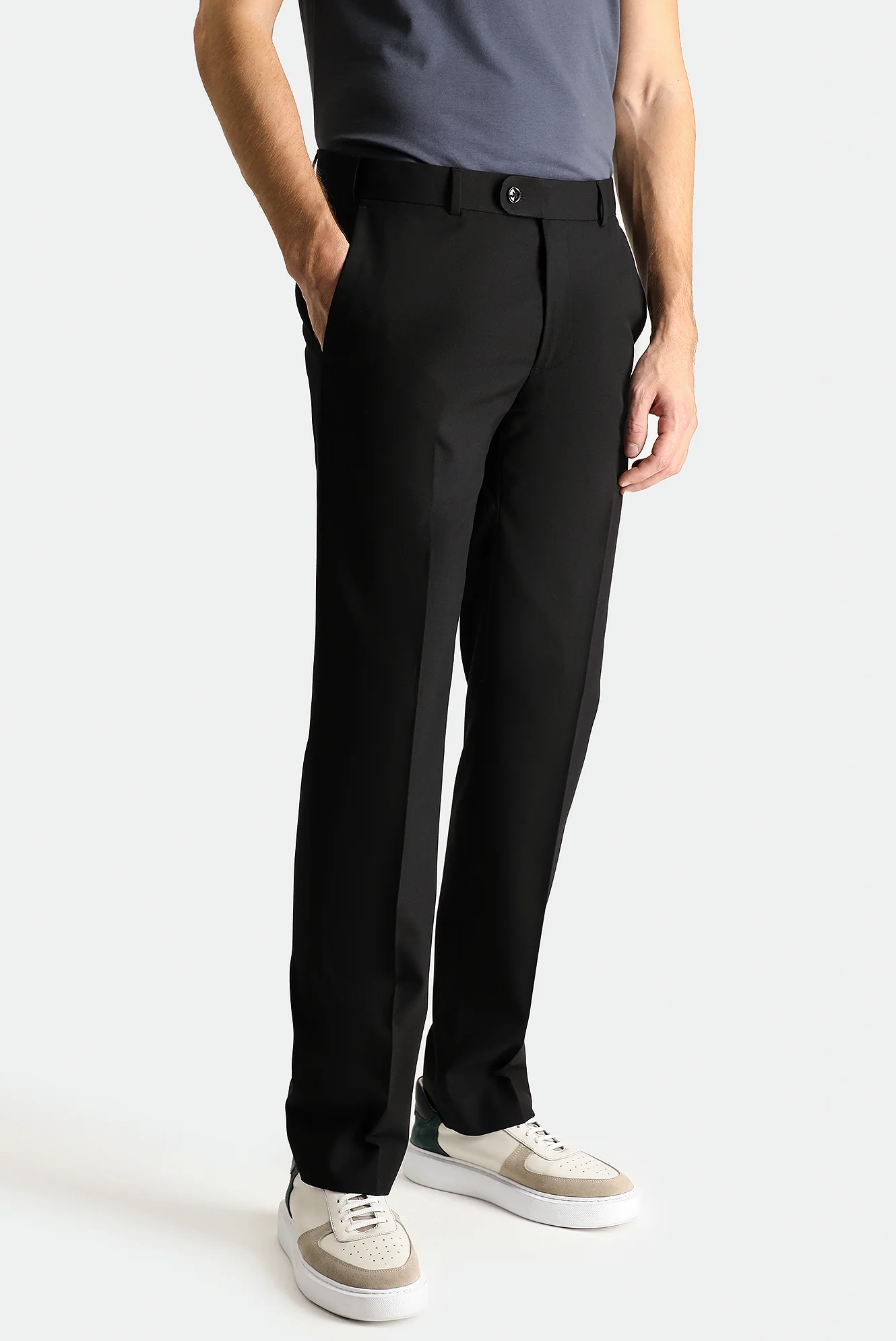 Siyah 7 Drop Slim Fit Dar Kesim Süper Esnek Takım Elbise - Image 6