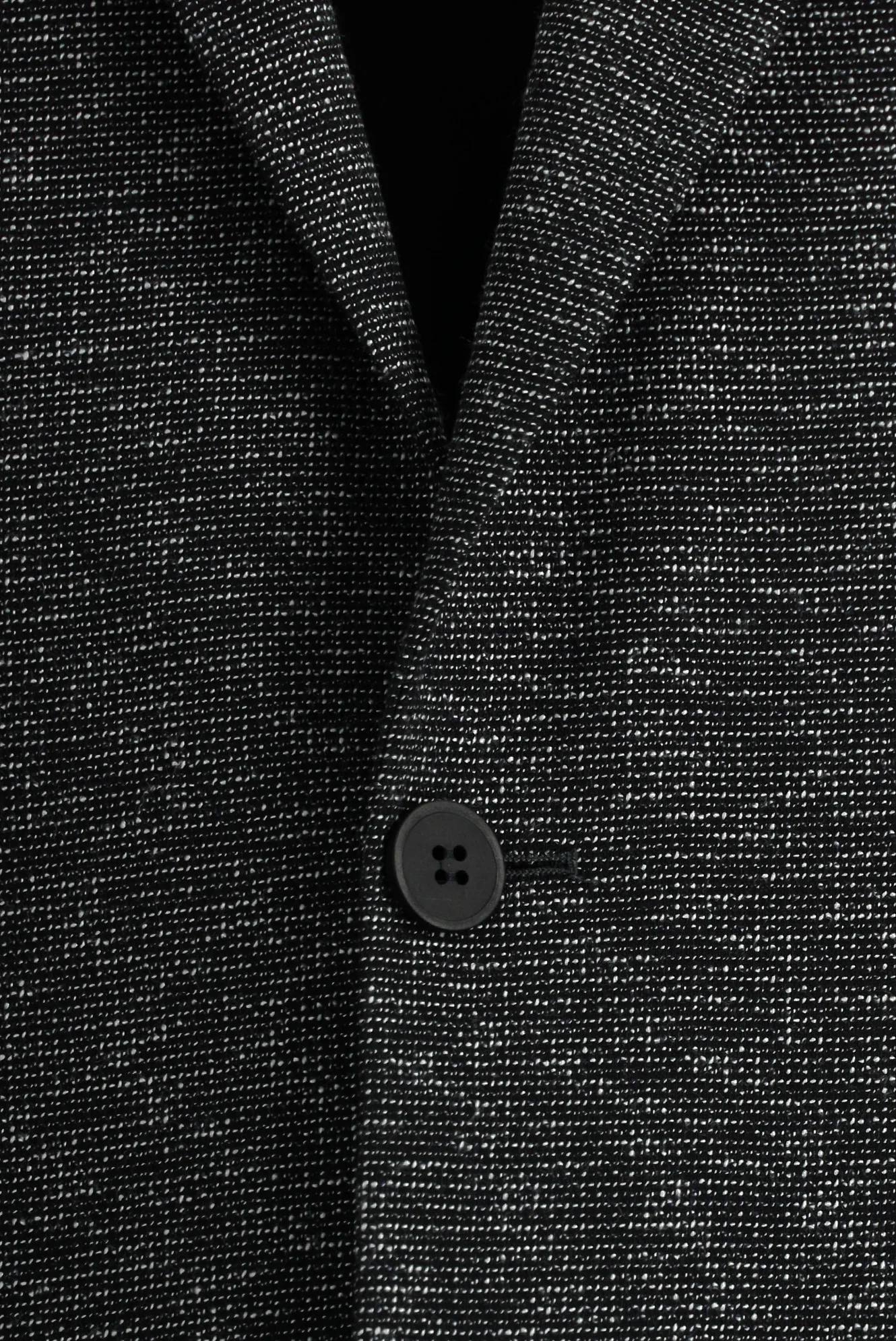 Siyah 7 Drop Super Slim Fit Eksra Dar Kesim Desenli Ceket - Image 3