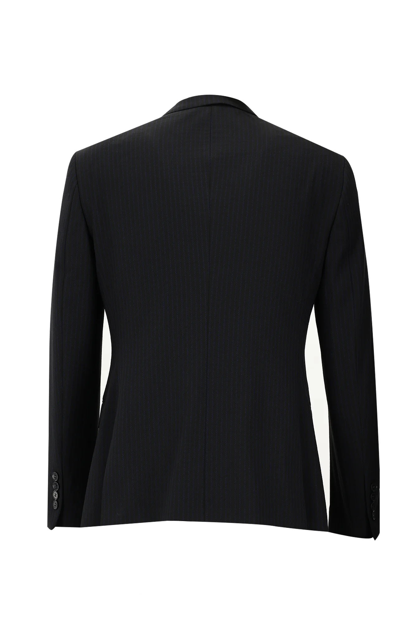 Siyah 7 Drop Super Slim Fit Eksra Dar Kesim Fit Çizgili Takım Elbise - Image 3
