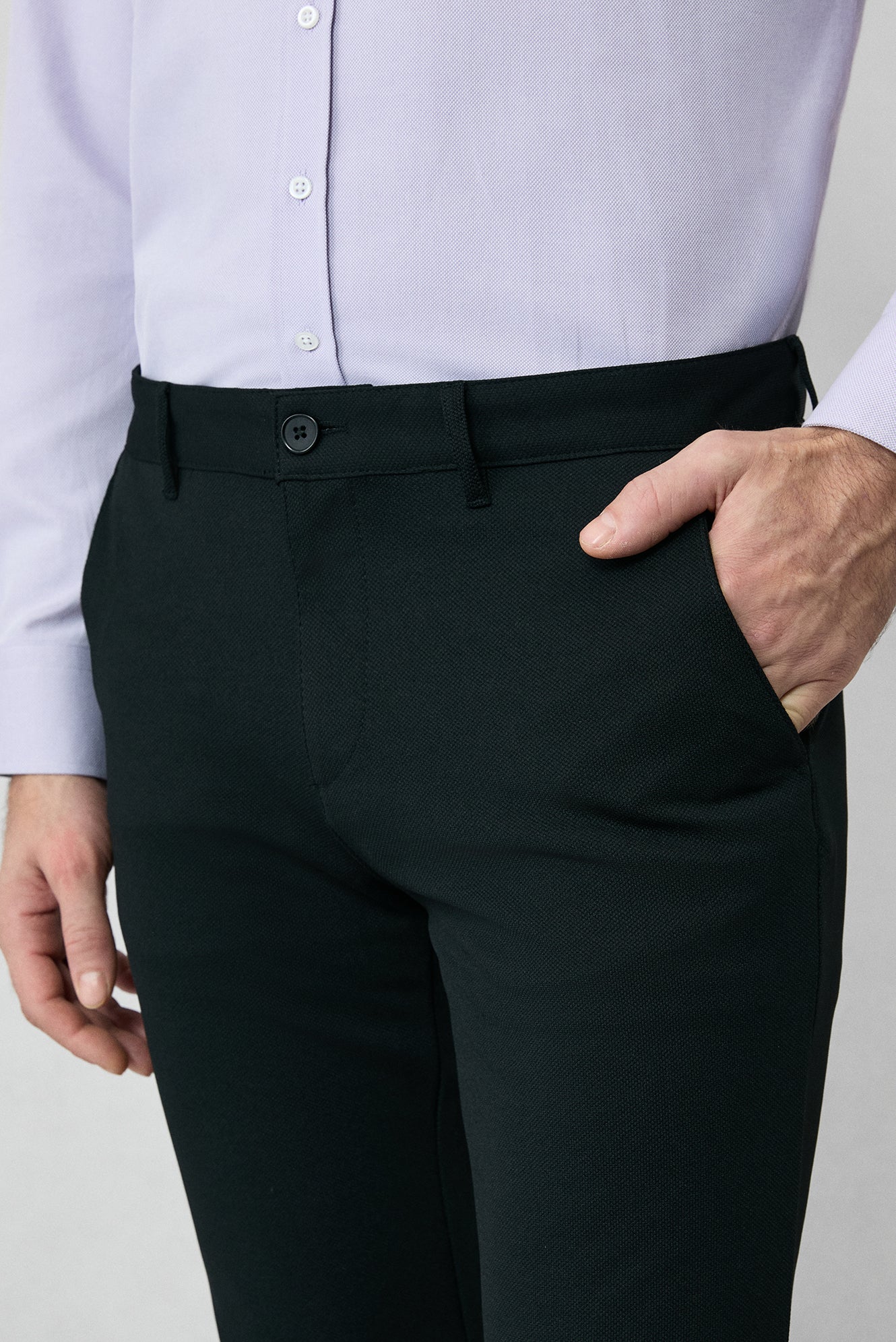 Siyah Super Slim Fit Eksra Dar Kesim 4 Mevsim Esnek Chino Spor Pantolon - Image 5