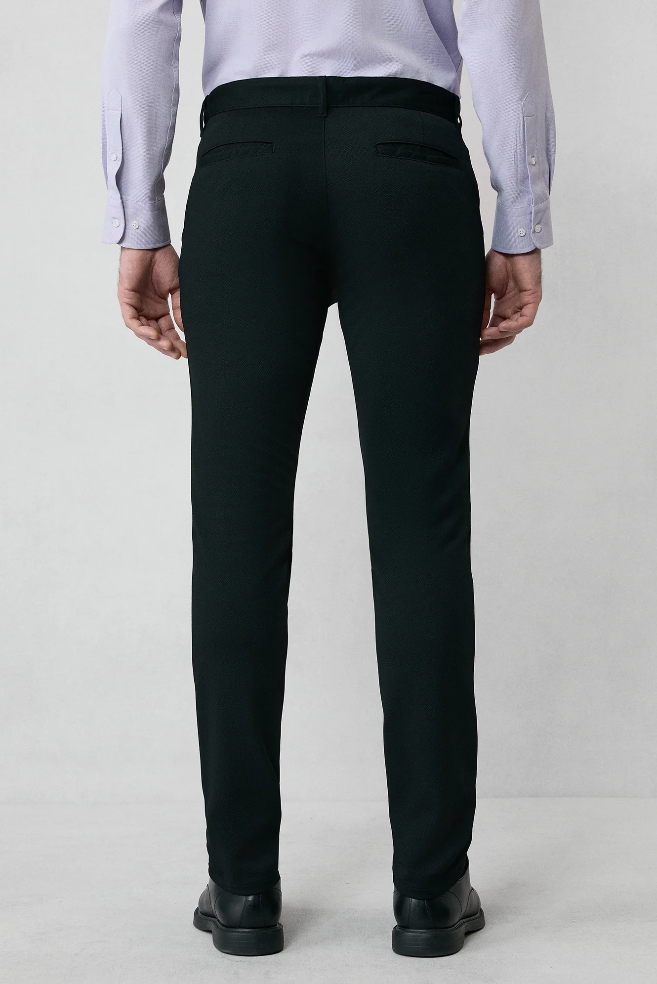 Siyah Super Slim Fit Eksra Dar Kesim 4 Mevsim Esnek Chino Spor Pantolon - Image 7