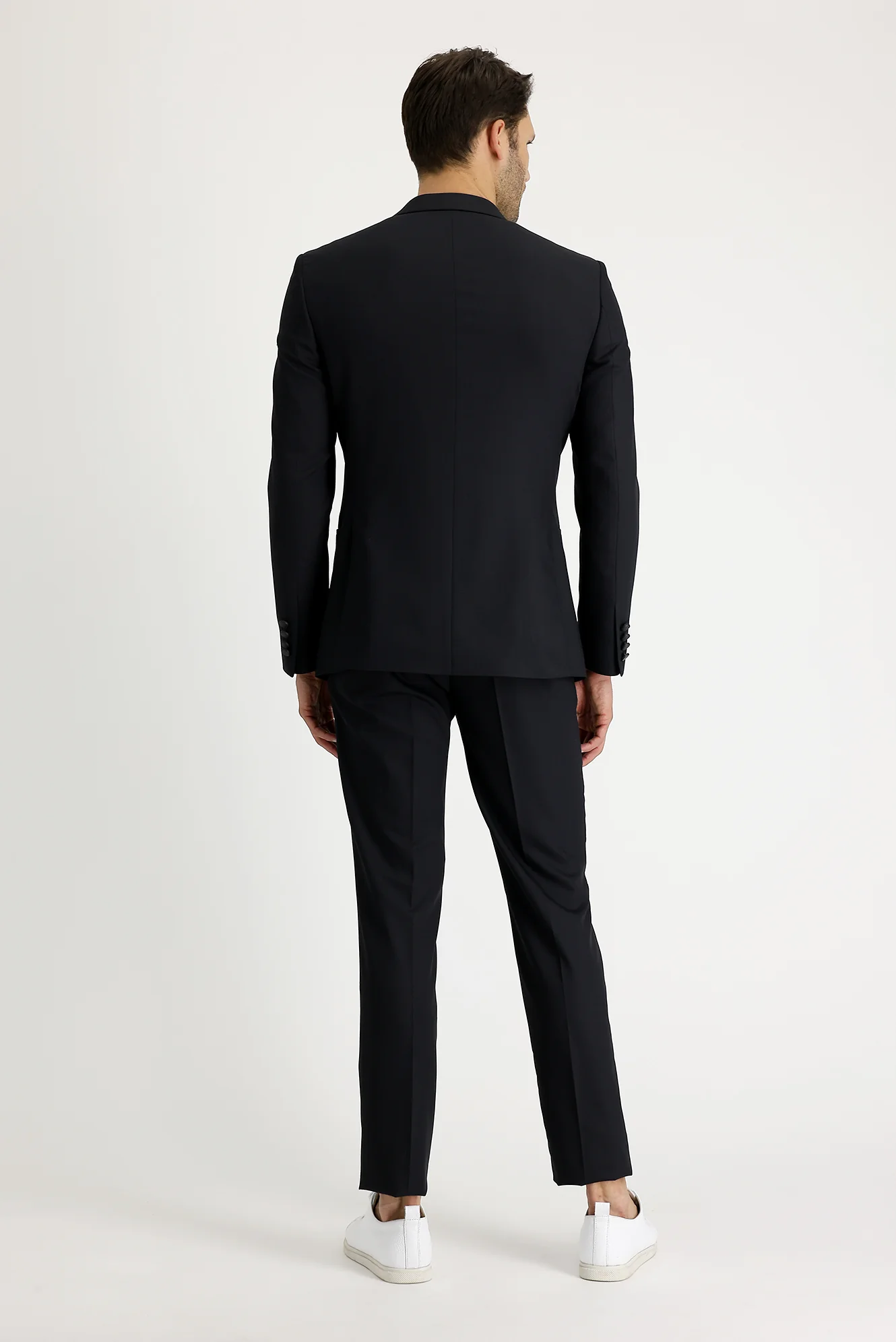 Siyah 7 Drop Super Slim Fit Eksra Dar Kesim Takım Elbise - Image 3