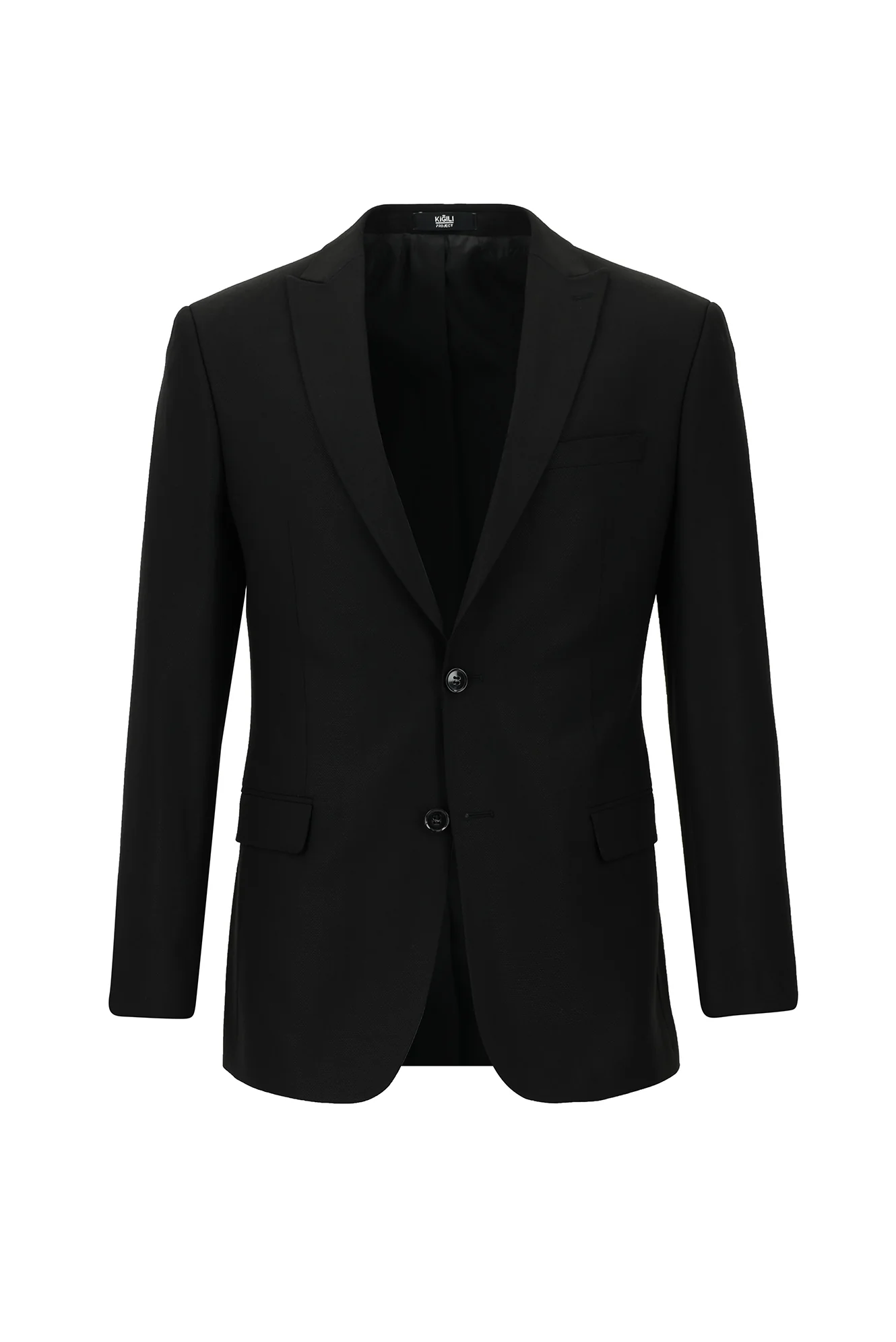 Siyah 7 Drop Super Slim Fit Eksra Dar Kesim Takım Elbise - Image 2