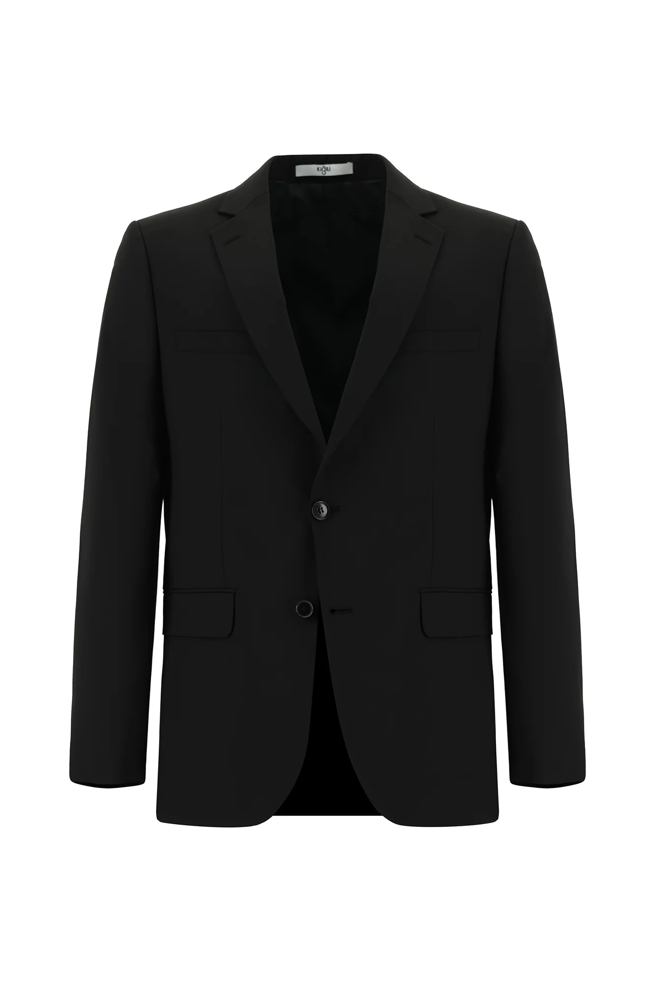 Siyah 7 Drop Super Slim Fit Eksra Dar Kesim Takım Elbise - Image 2