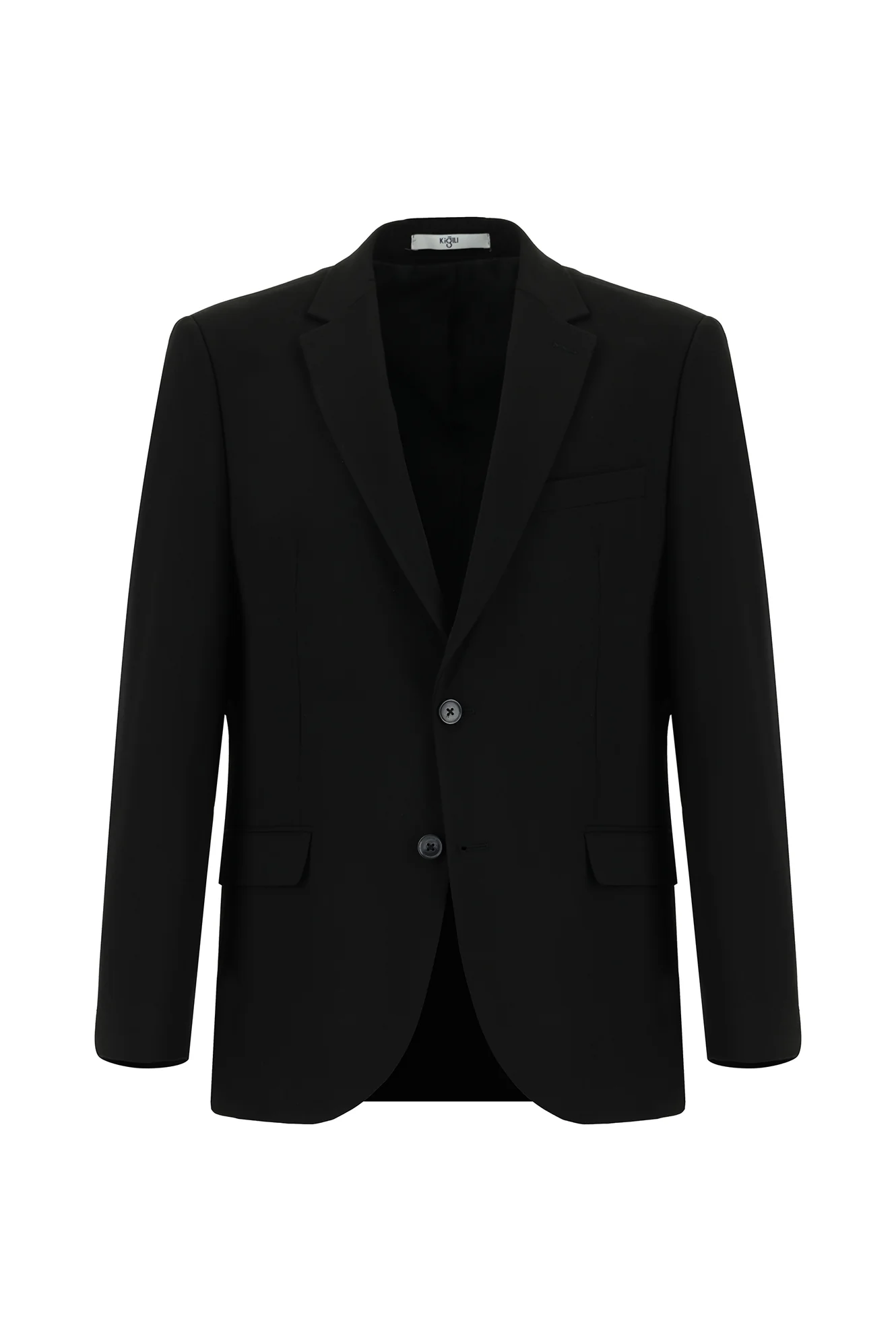Siyah 7 Drop Super Slim Fit Eksra Dar Kesim Takım Elbise - Image 2