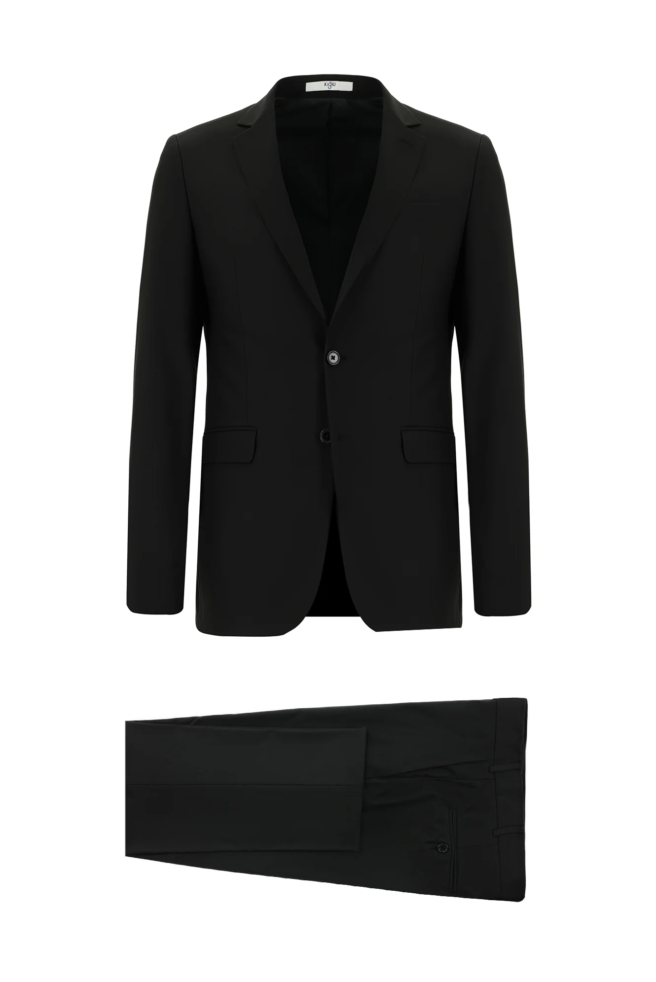Siyah 7 Drop Super Slim Fit Eksra Dar Kesim Mevsimlik Likralı Esnek Takım Elbise - Image 10