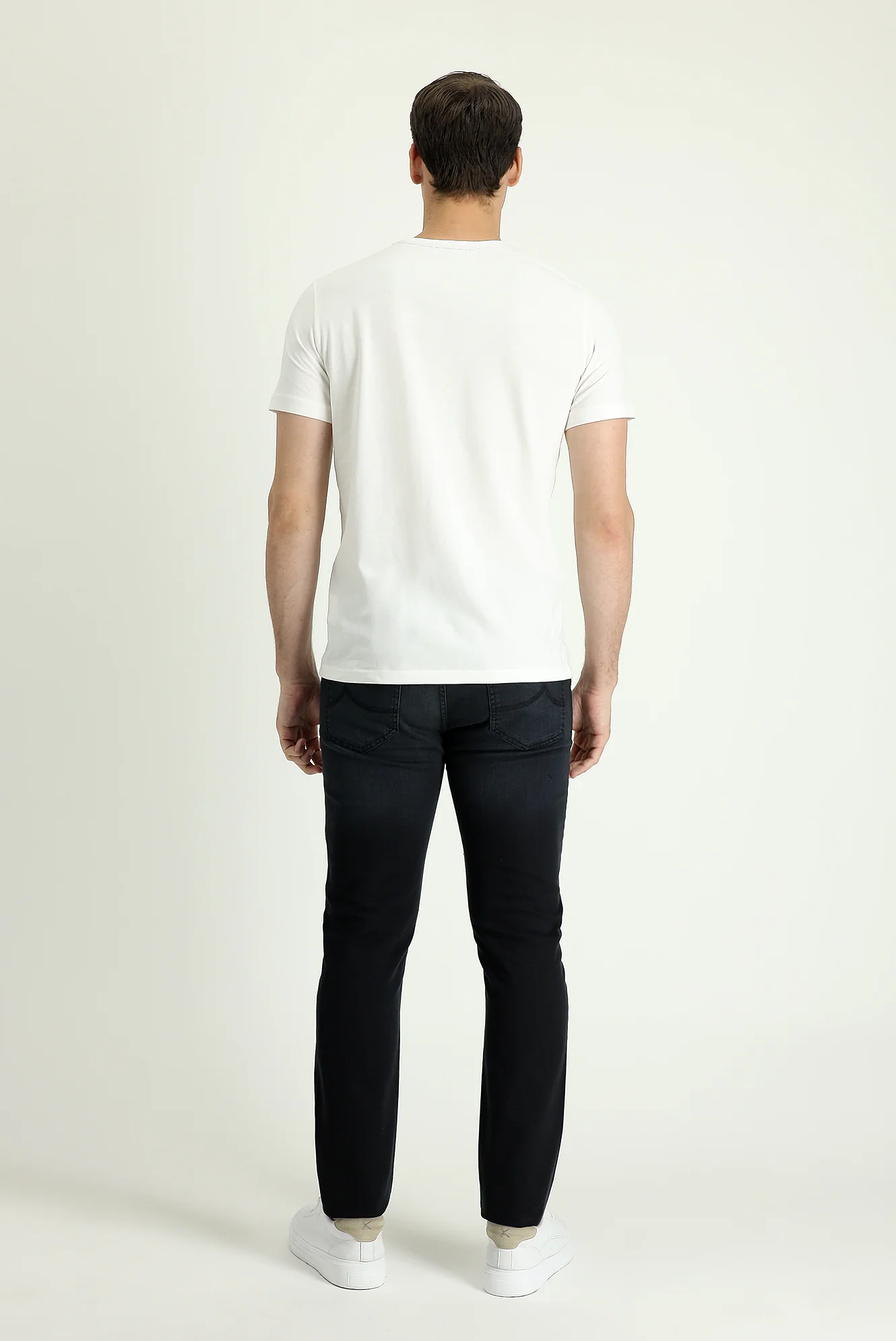 Siyah Super Slim Fit Eksra Dar Kesim Likralı Denim Pantolon - Image 3