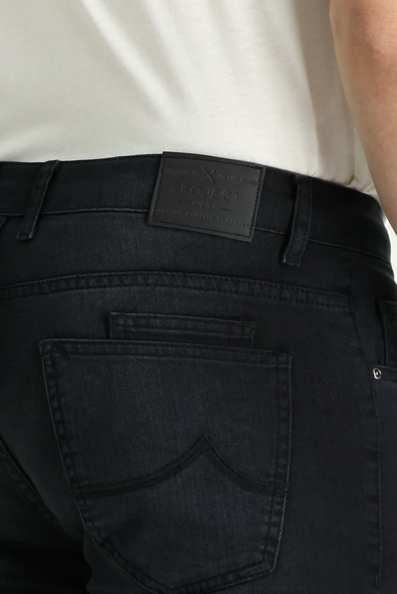 Siyah Super Slim Fit Eksra Dar Kesim Likralı Denim Pantolon - Image 4