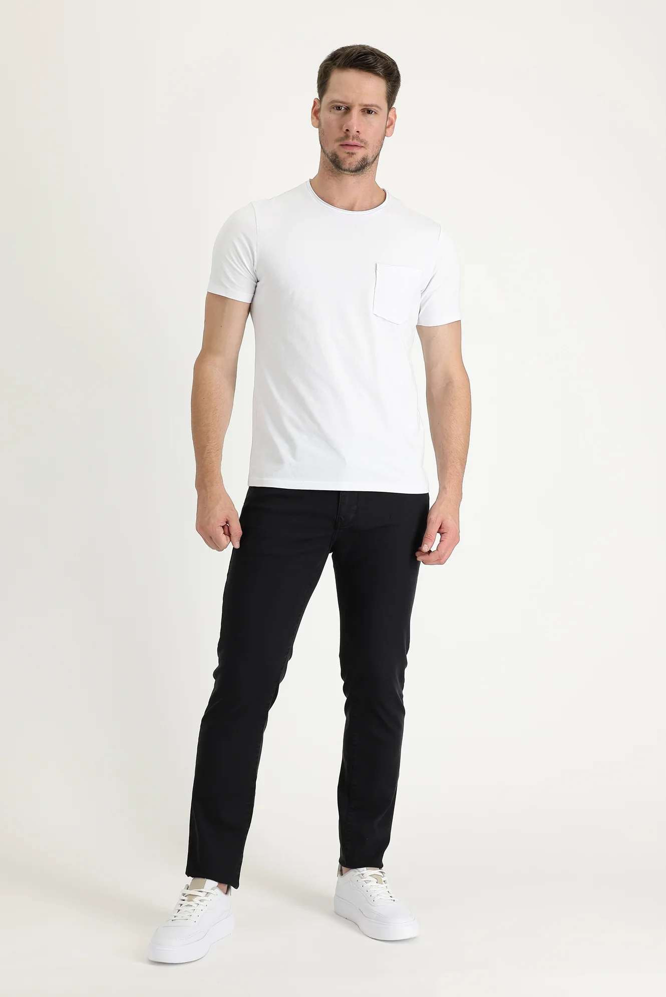 Siyah Super Slim Fit Eksra Dar Kesim Likralı Denim Pantolon