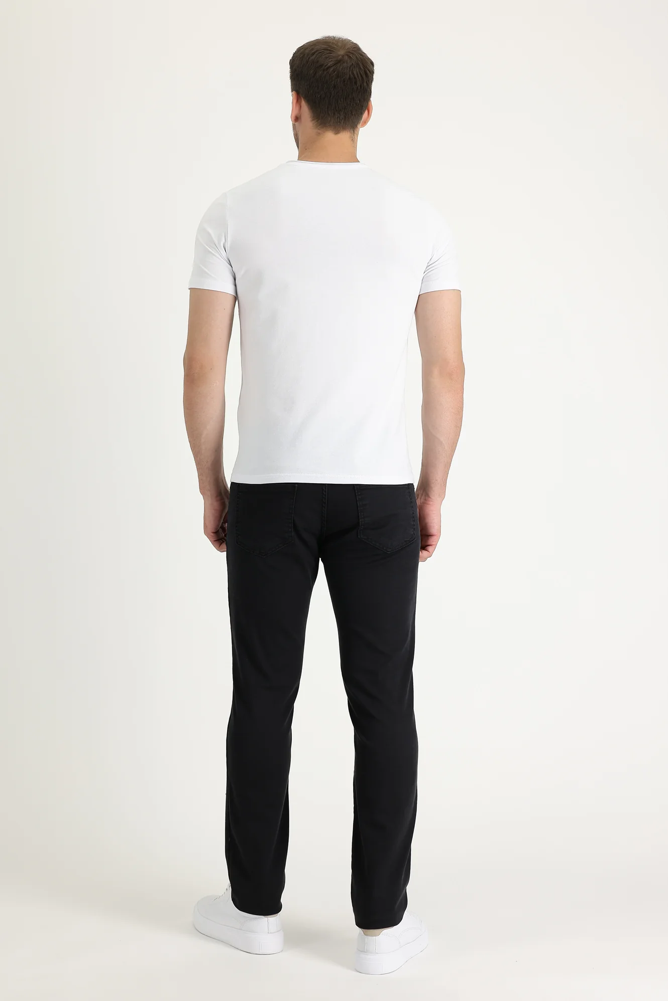 Siyah Super Slim Fit Eksra Dar Kesim Likralı Denim Pantolon - Image 3