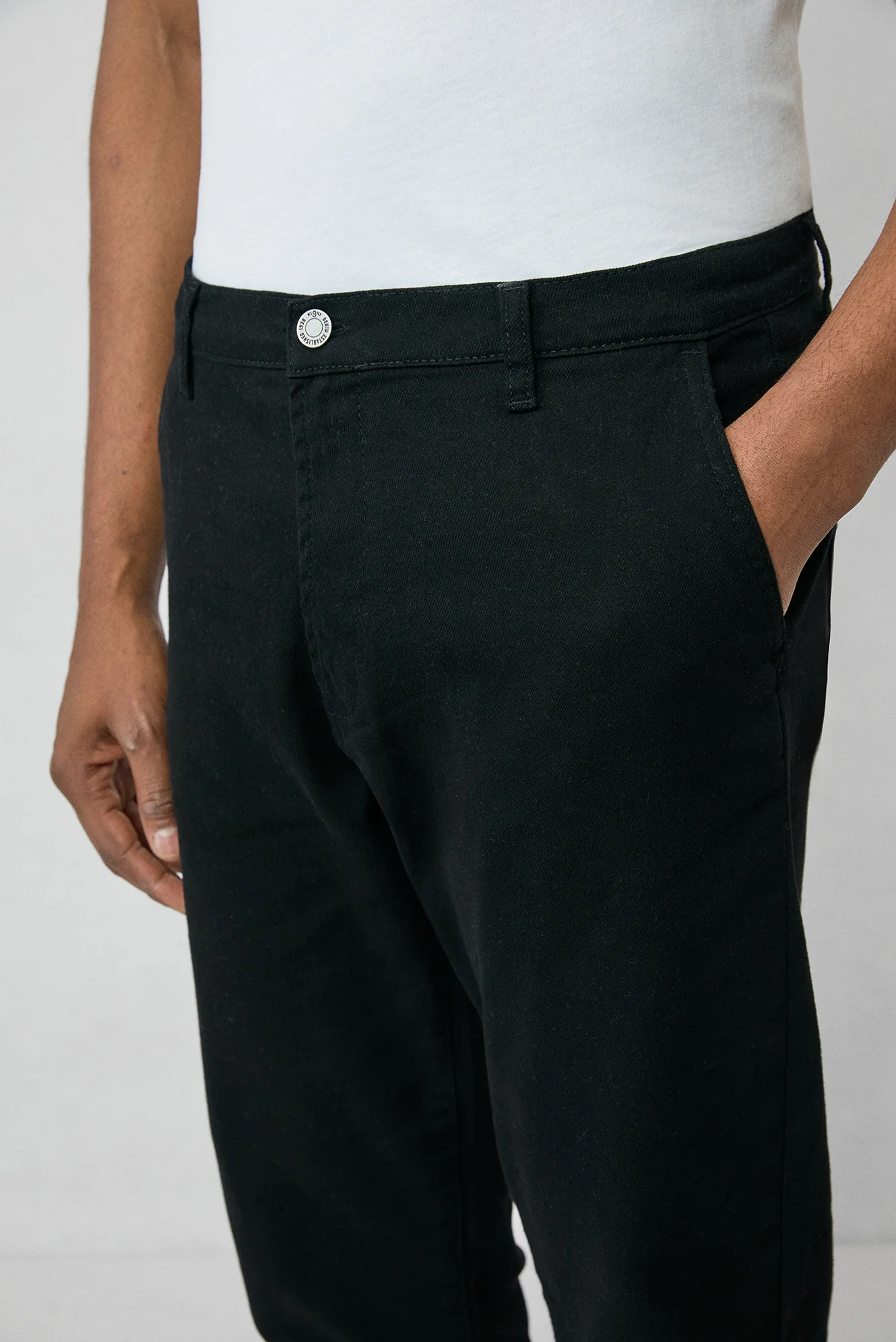 Siyah Tapared Fit Likralı Esnek Denim Pantolon - Image 4