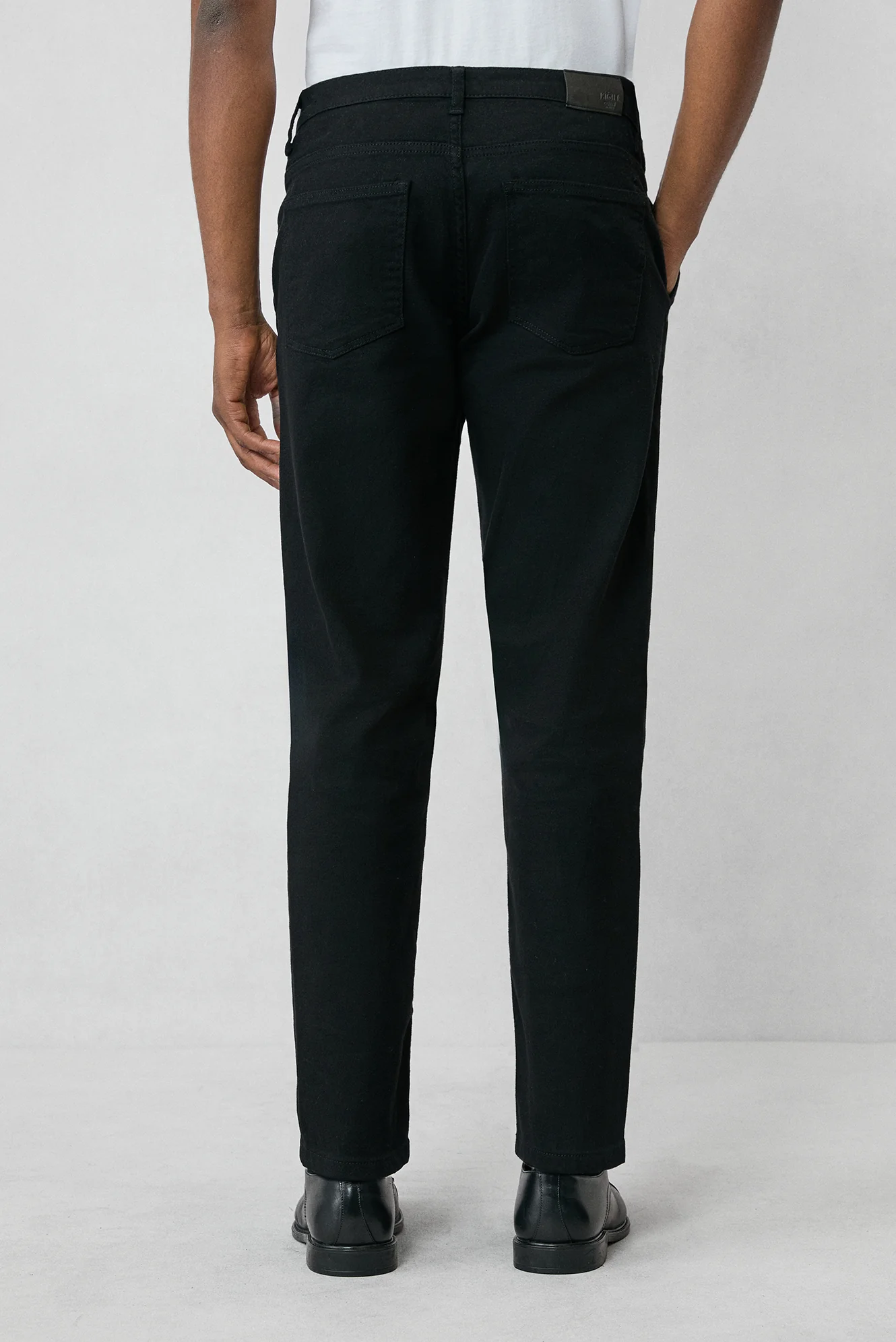 Siyah Tapared Fit Likralı Esnek Denim Pantolon - Image 7