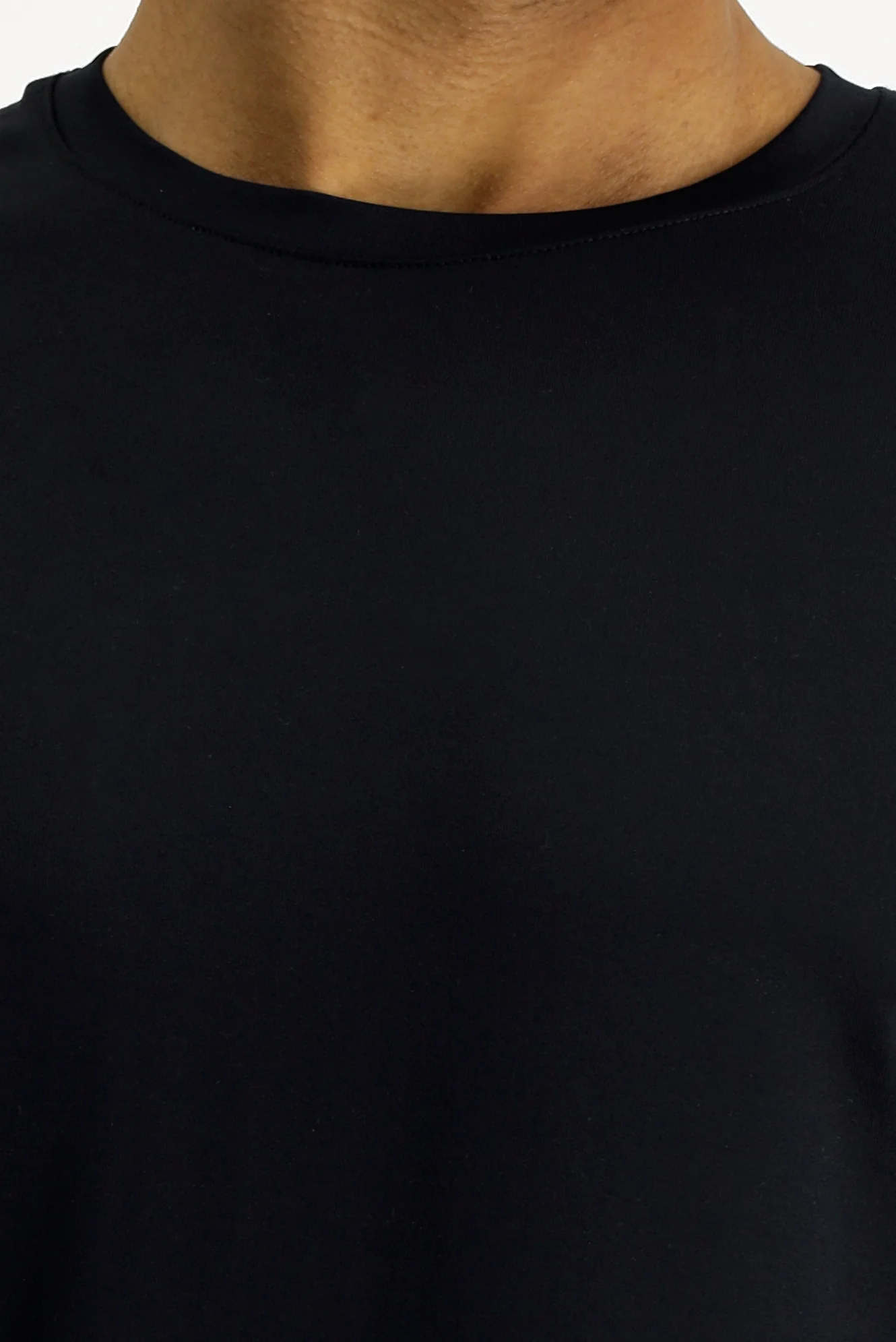 Siyah Techno-Line Bisiklet Yaka Slim Fit Dar Kesim Baskılı Likralı Süprem Tişört - Image 5