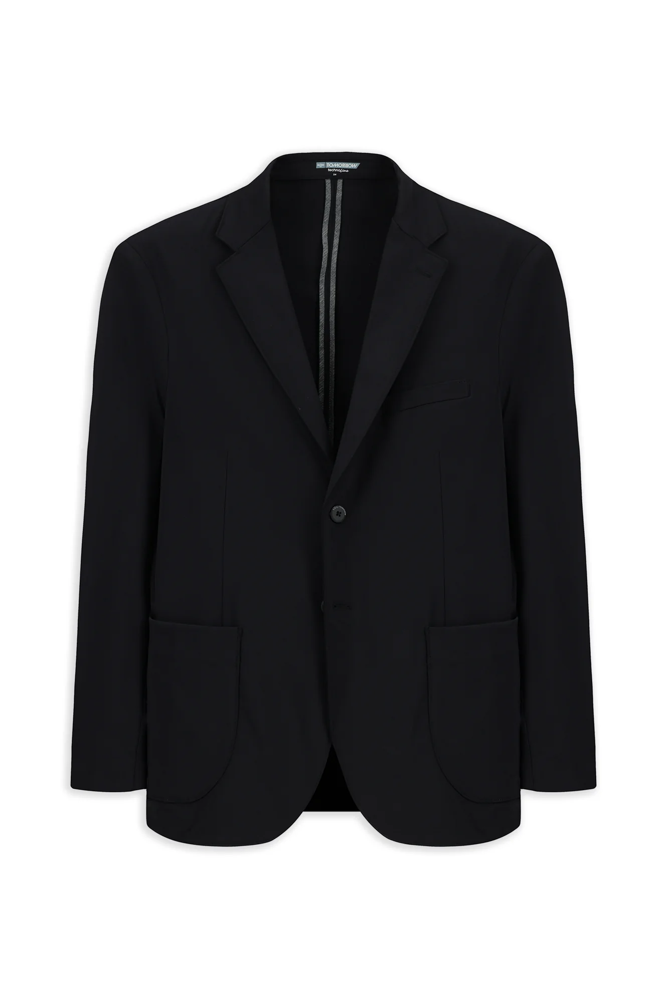 Siyah Techno-Line 6 Drop Regular Fit Standart Kesim Klasik Ceket