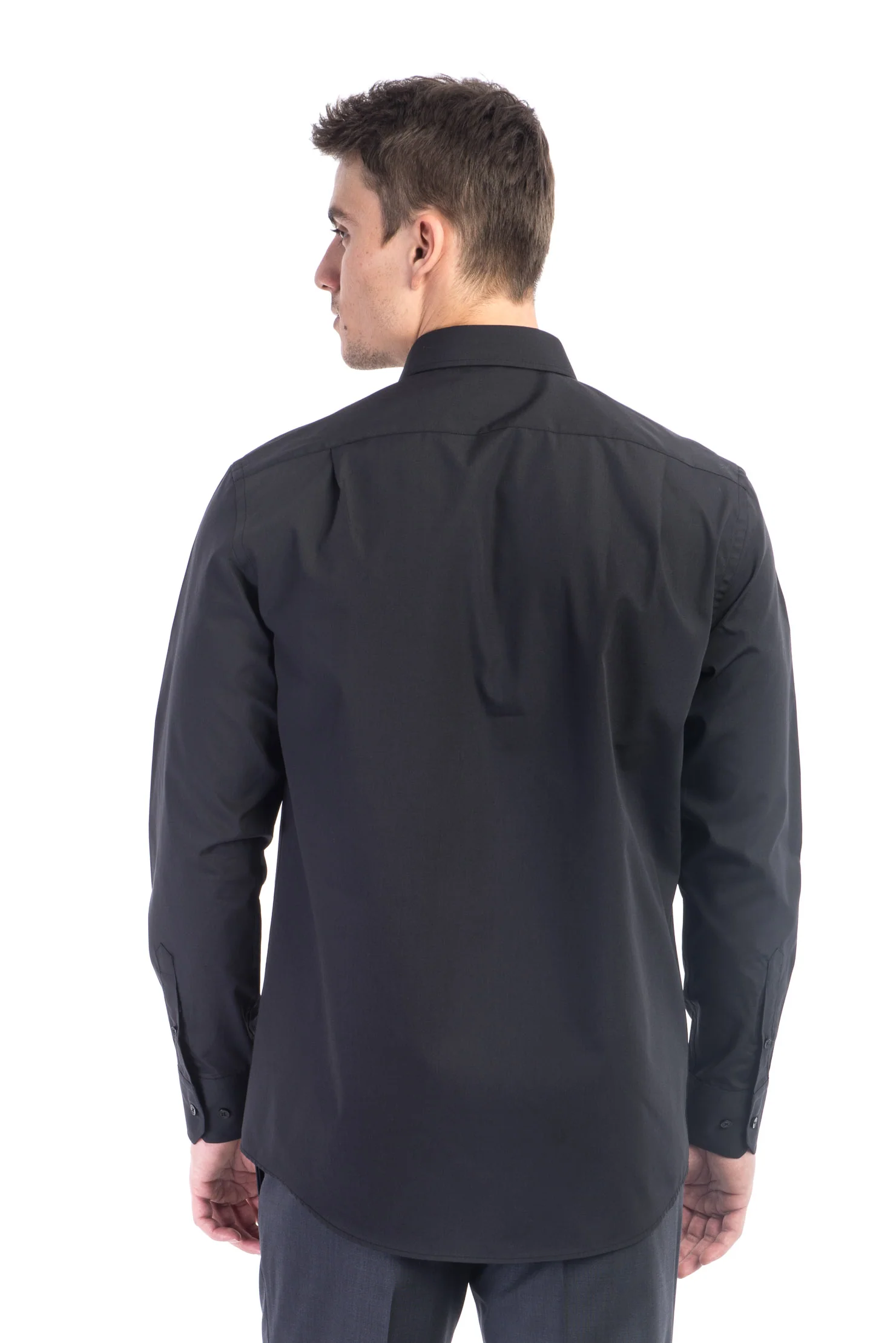 Siyah Tt.Pamuk Polyester Gömlek - Image 4