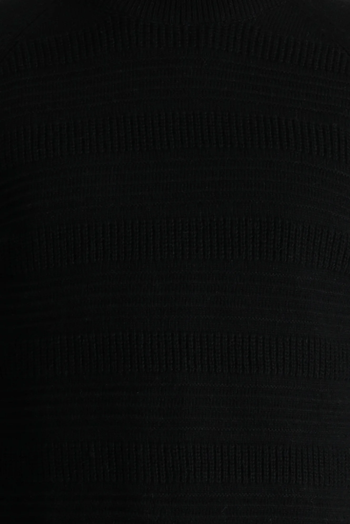 Siyah Yarım Balıkçı Yaka Slim Fit Dar Kesim Desenli Yünlü Triko Kazak - Image 6