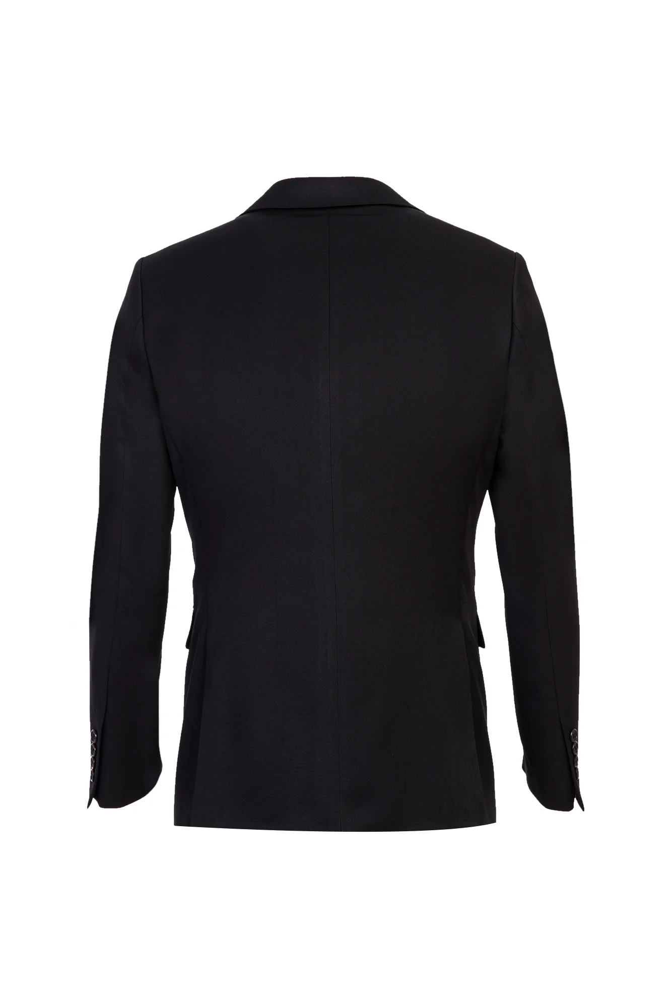 Siyah 4 Drop Relaxed Fit Rahat Kesim Yelekli Takım Elbise - Image 3