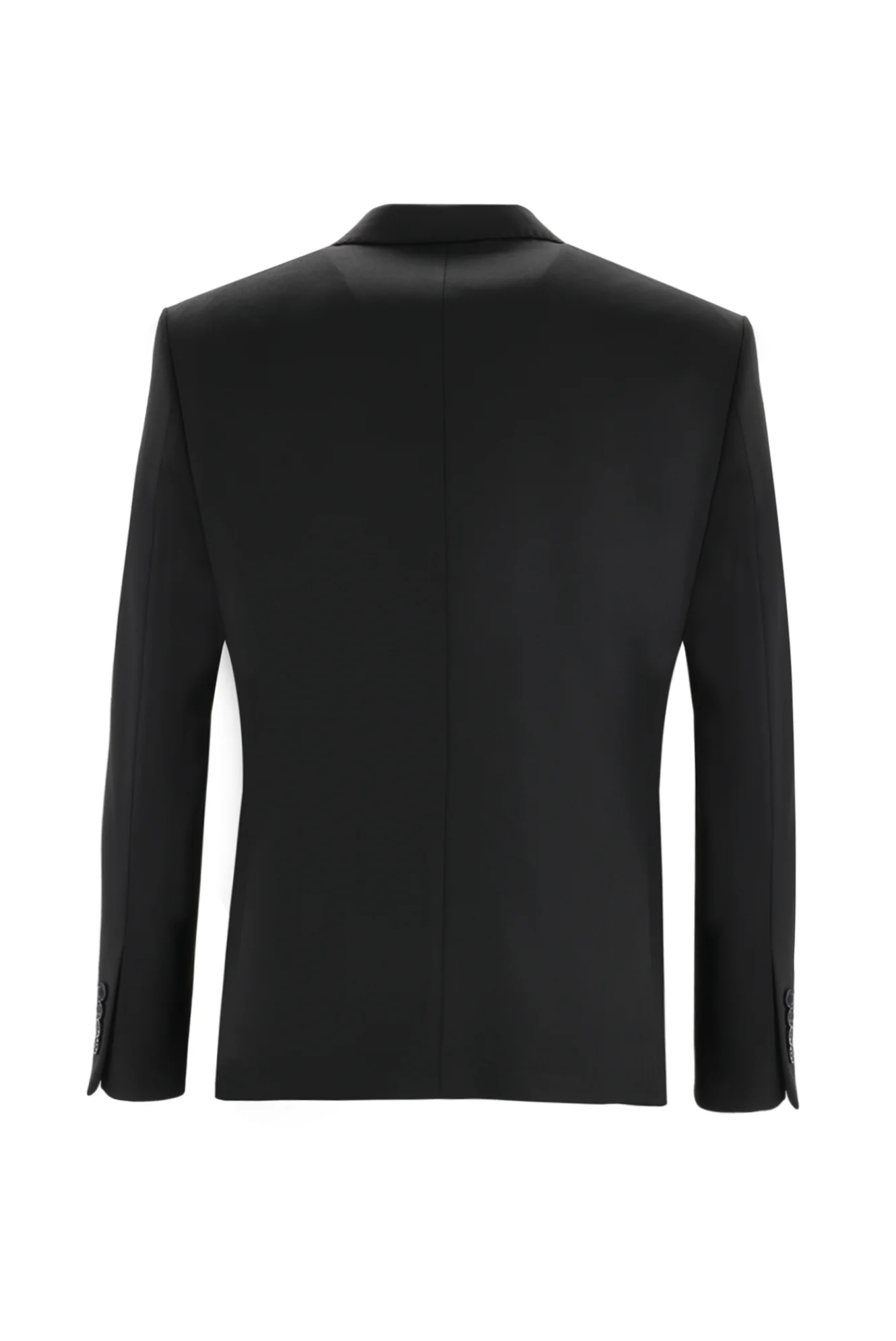 Siyah 7 Drop Slim Fit Dar Kesim Yelekli Takım Elbise - Image 3