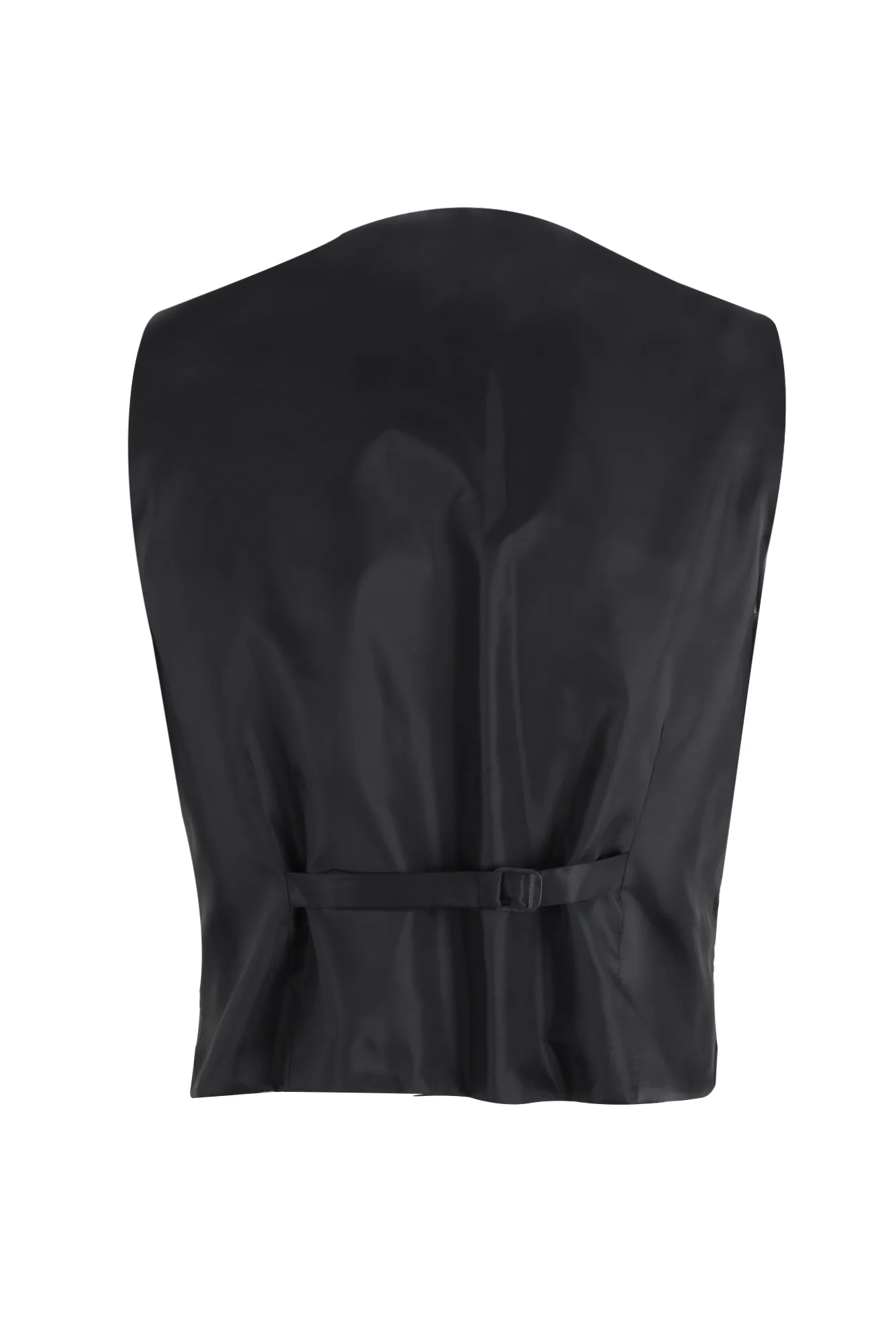 Siyah 7 Drop Slim Fit Dar Kesim Yelekli Takım Elbise - Image 5