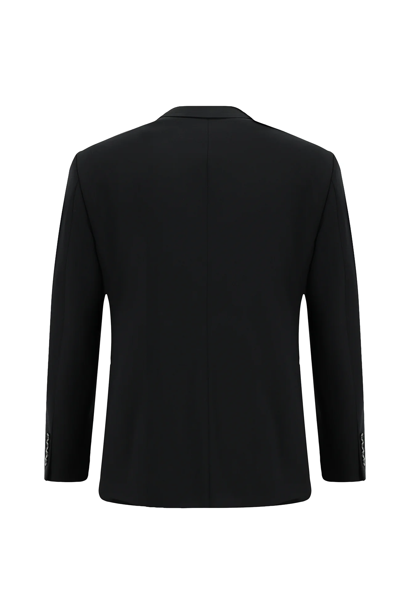 Siyah 4 Drop Relaxed Fit Rahat Kesim Yünlü Takım Elbise - Image 3