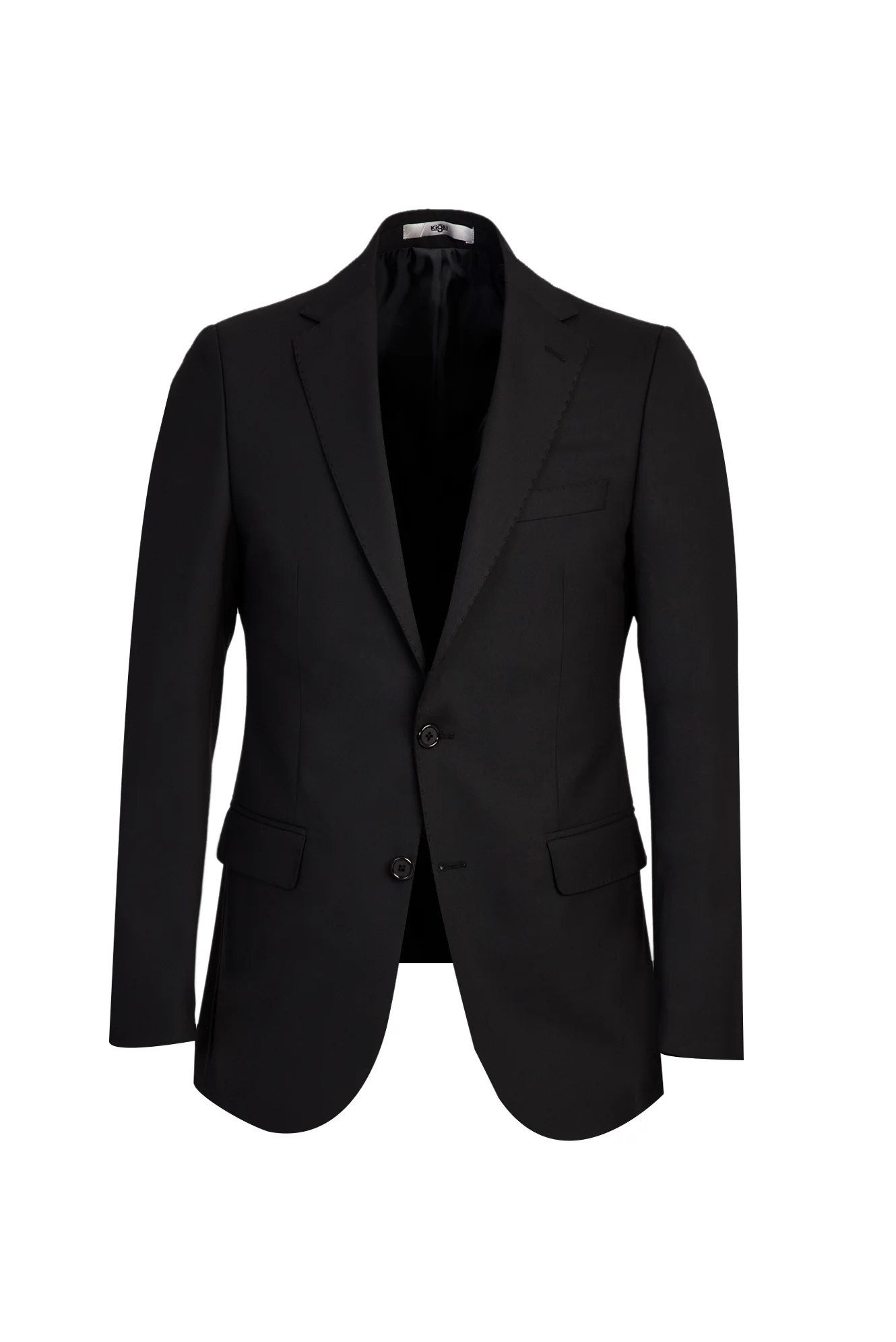 Siyah 7 Drop Slim Fit Dar Kesim Yünlü Takım Elbise - Image 2
