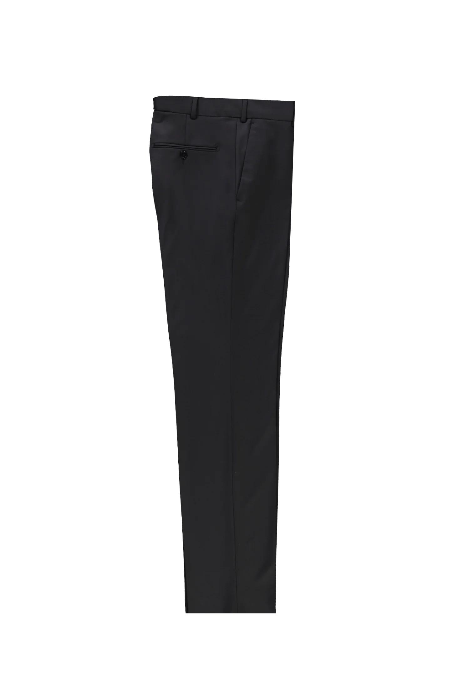 Siyah 6 Drop Regular Fit Standart Kesim Yünlü Klasik Kumaş Pantolon