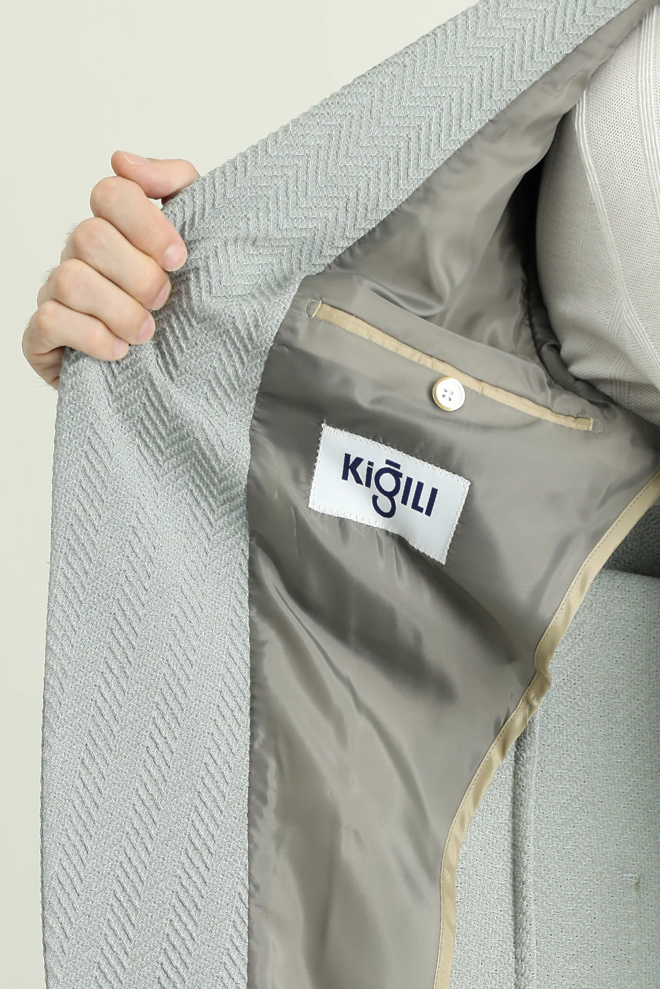 Su Yeşili 7 Drop Slim Fit Dar Kesim Desenli Spor Ceket - Image 6