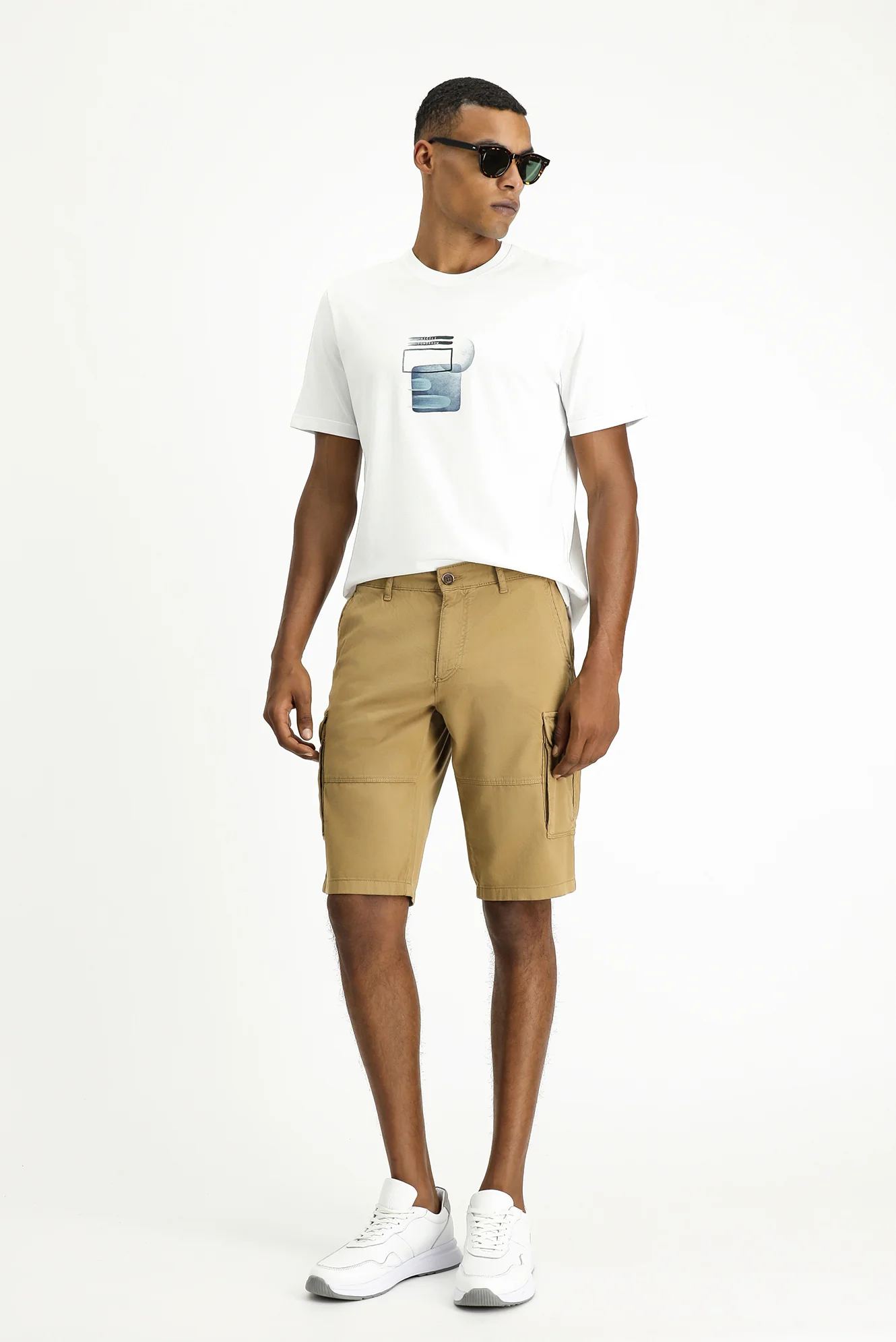 Taba Regular Fit Standart Kesim Pamuklu Bermuda Kargo Şort