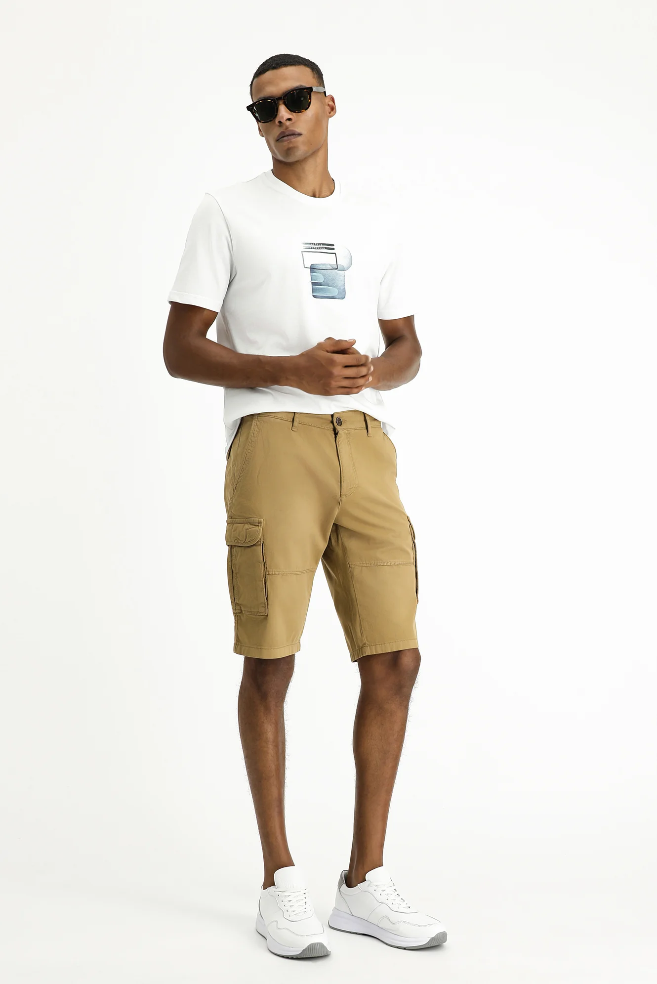 Taba Regular Fit Standart Kesim Pamuklu Bermuda Kargo Şort - Image 2