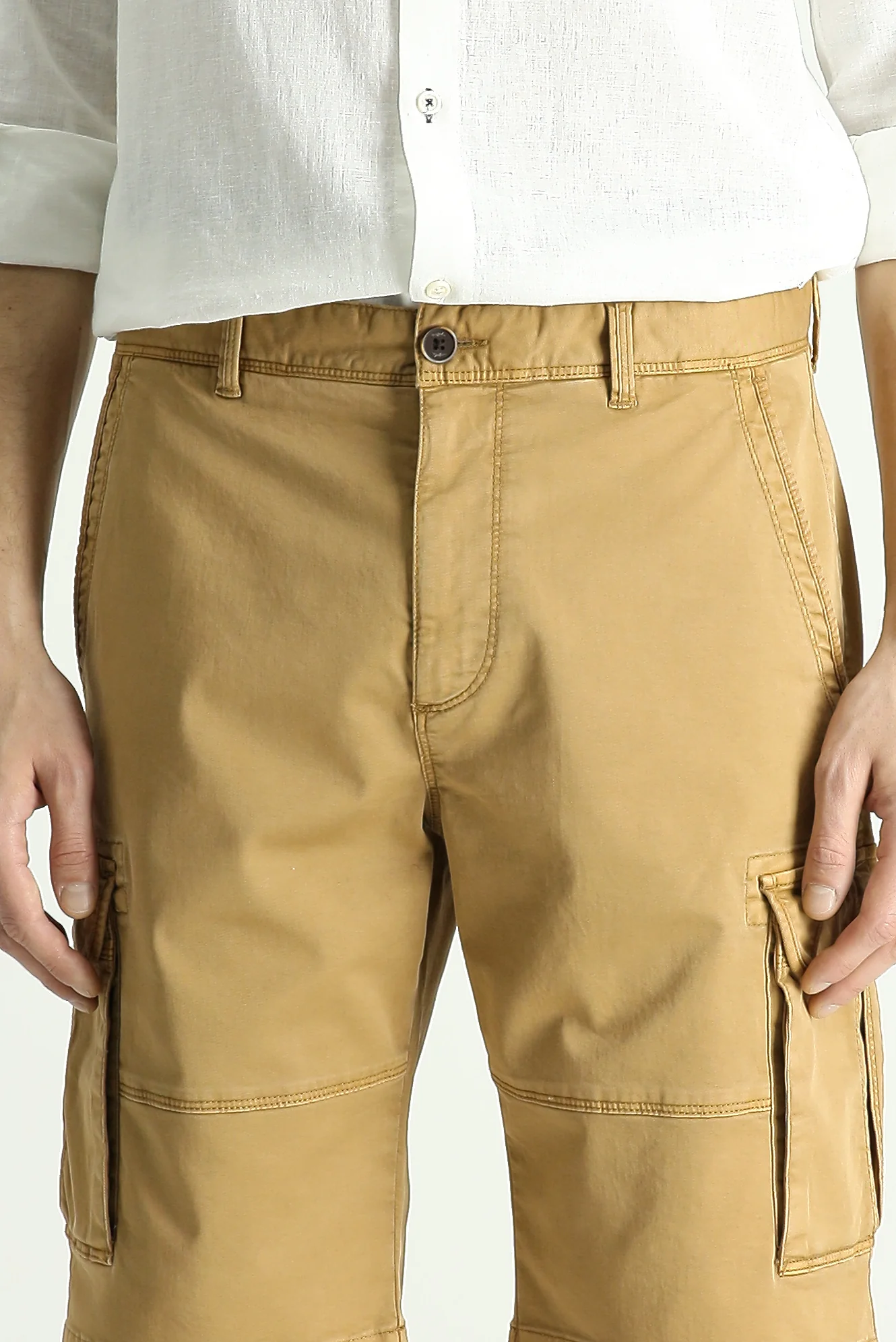 Taba Regular Fit Standart Kesim Pamuklu Bermuda Kargo Şort - Image 5