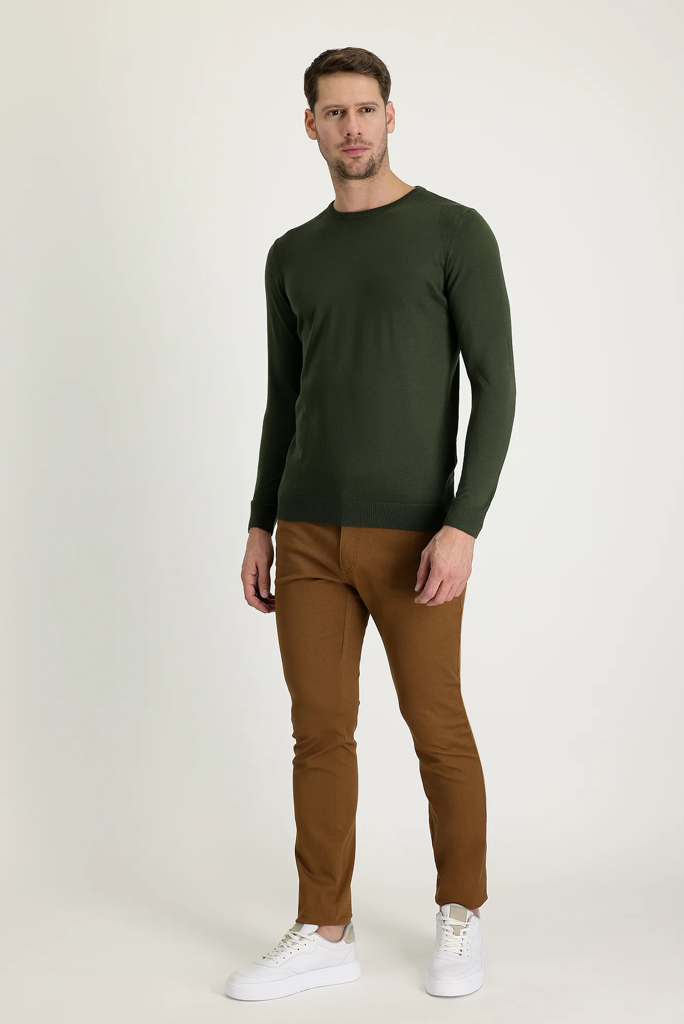 Taba Regular Fit Standart Kesim Likralı Kanvas / Chino Pantolon