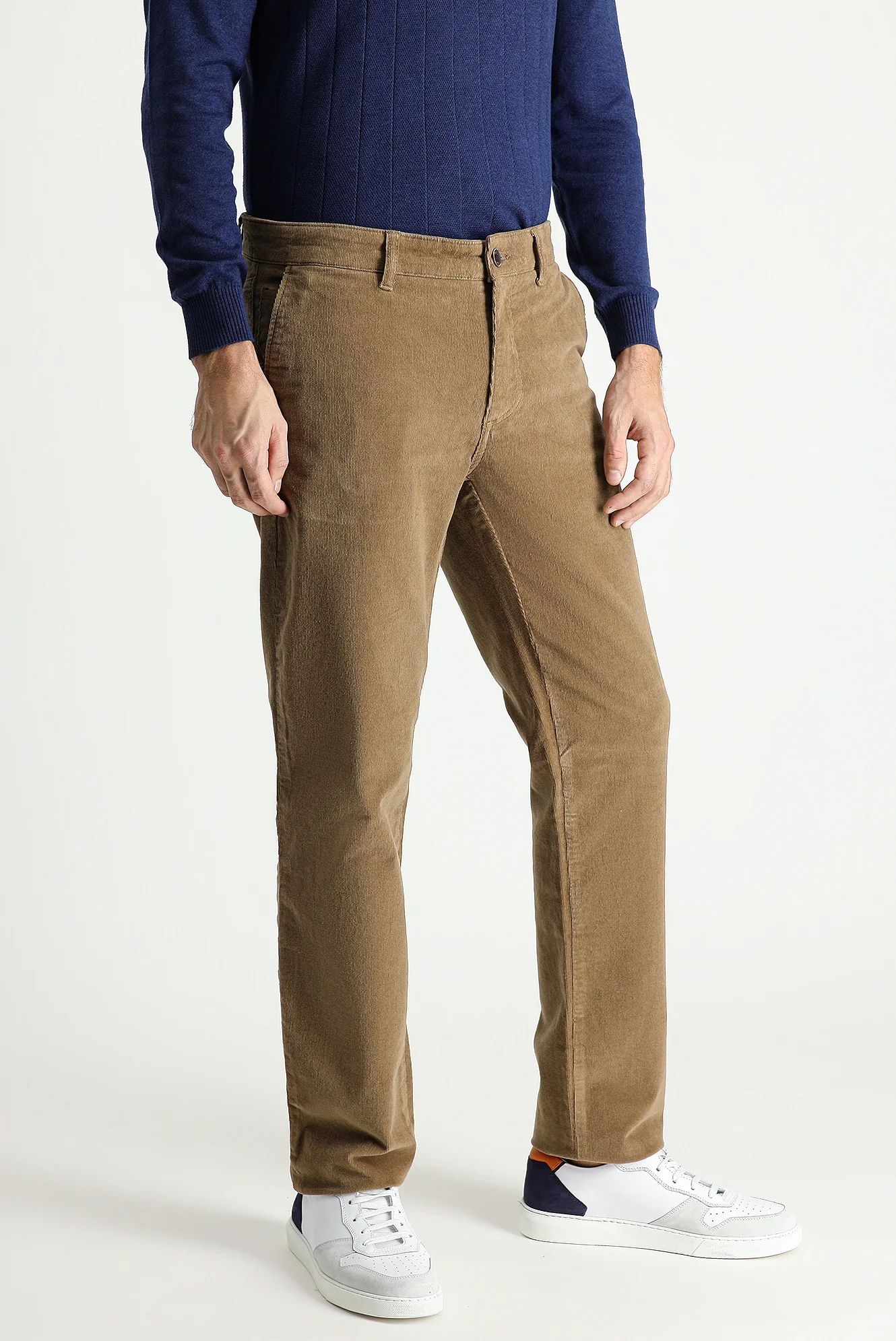 Taba Relaxed Fit Rahat Kesim Likralı Kadife Pantolon - Image 3