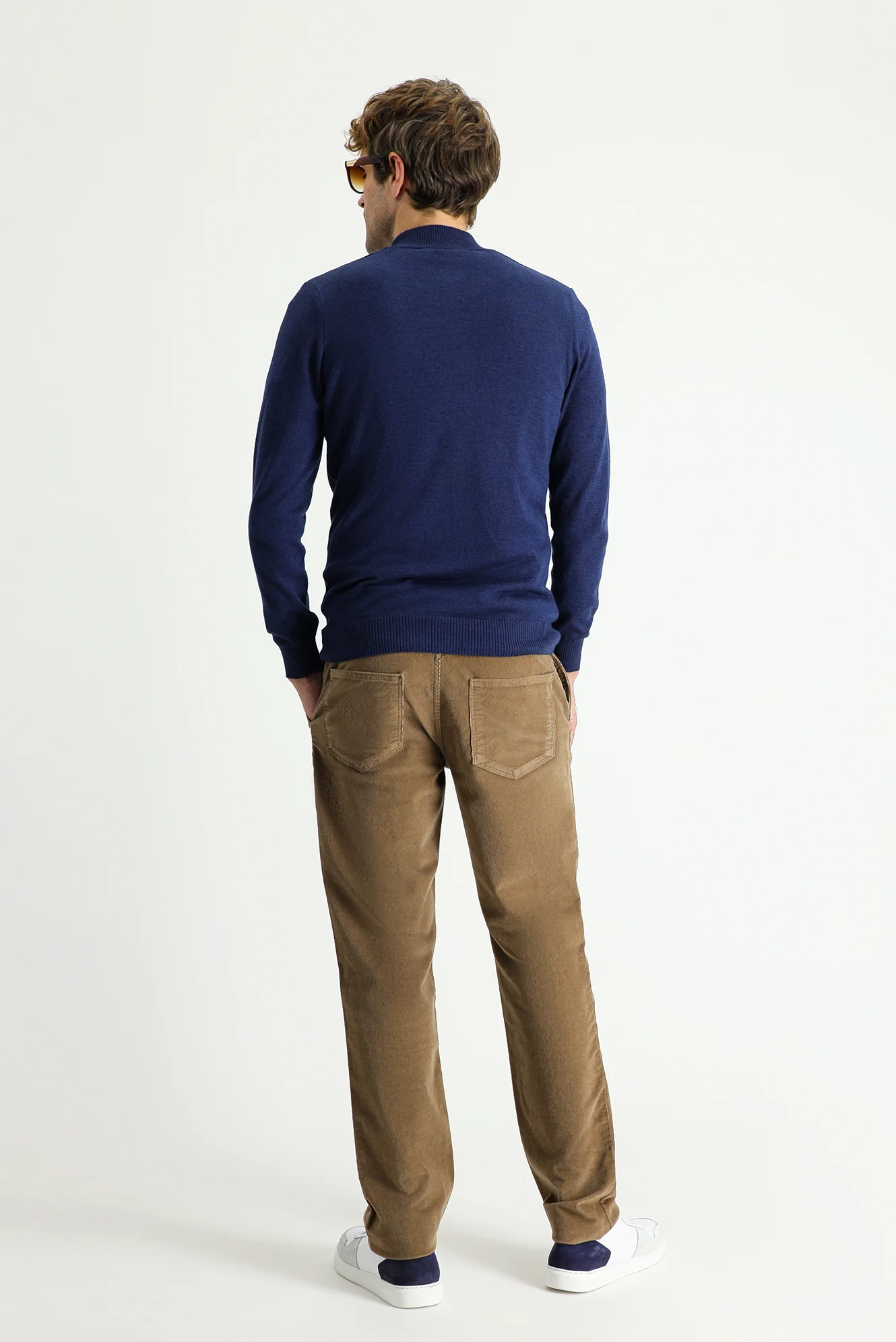 Taba Relaxed Fit Rahat Kesim Likralı Kadife Pantolon - Image 5