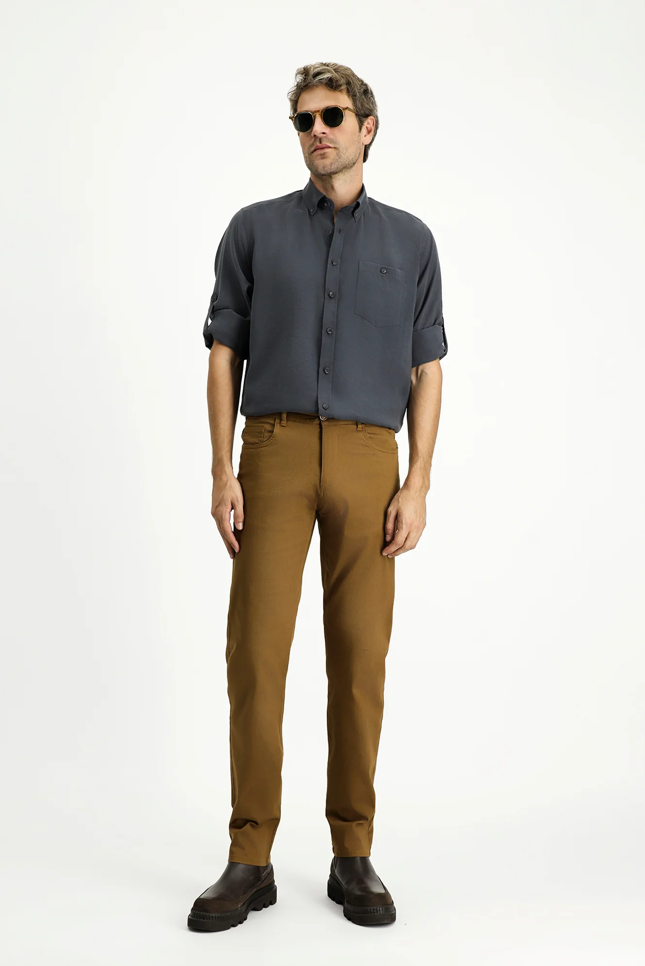 Taba Relaxed Fit Rahat Kesim Likralı Kanvas / Chino Pantolon
