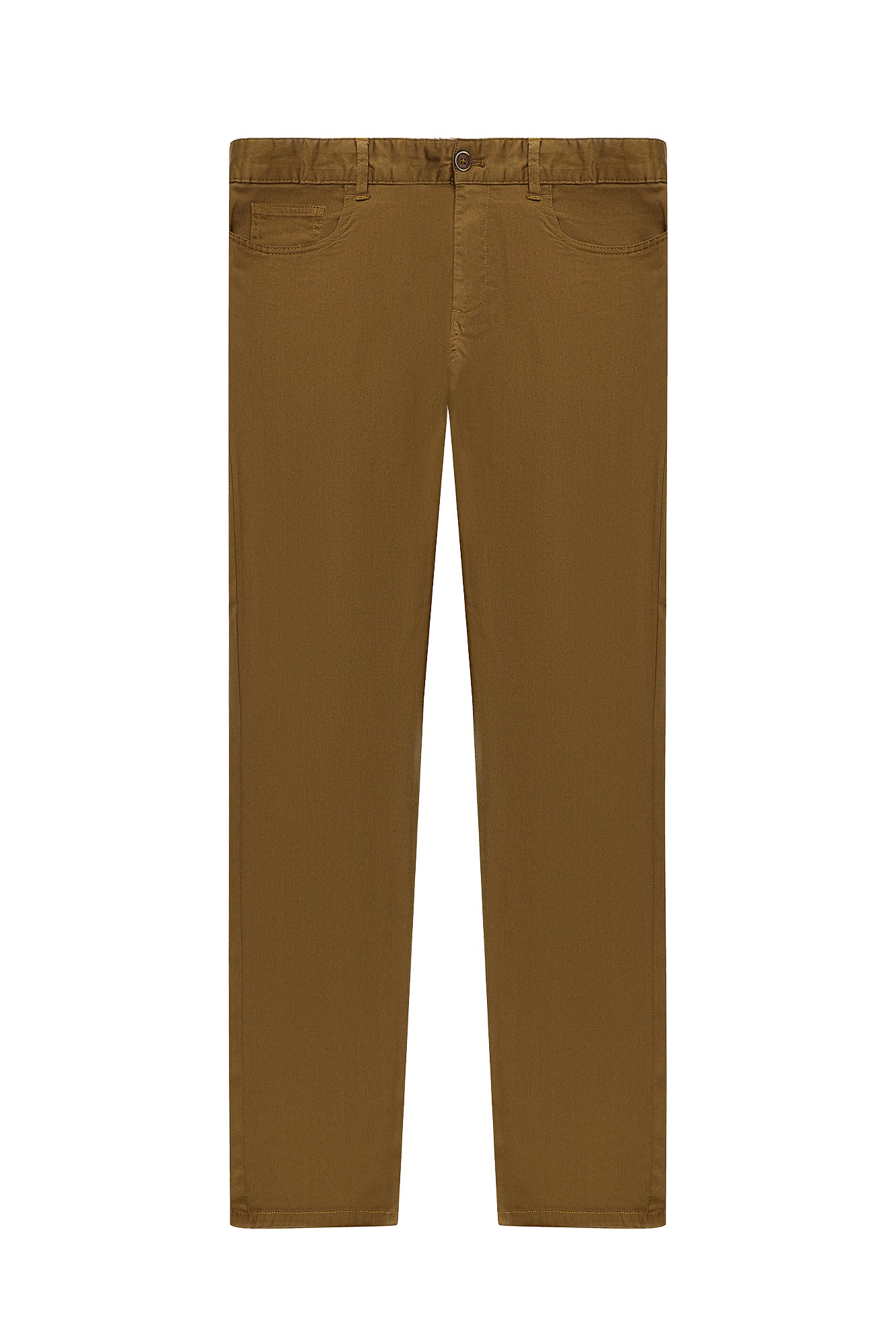 Taba Slim Fit Dar Kesim Likralı Kanvas / Chino Pantolon - Image 7