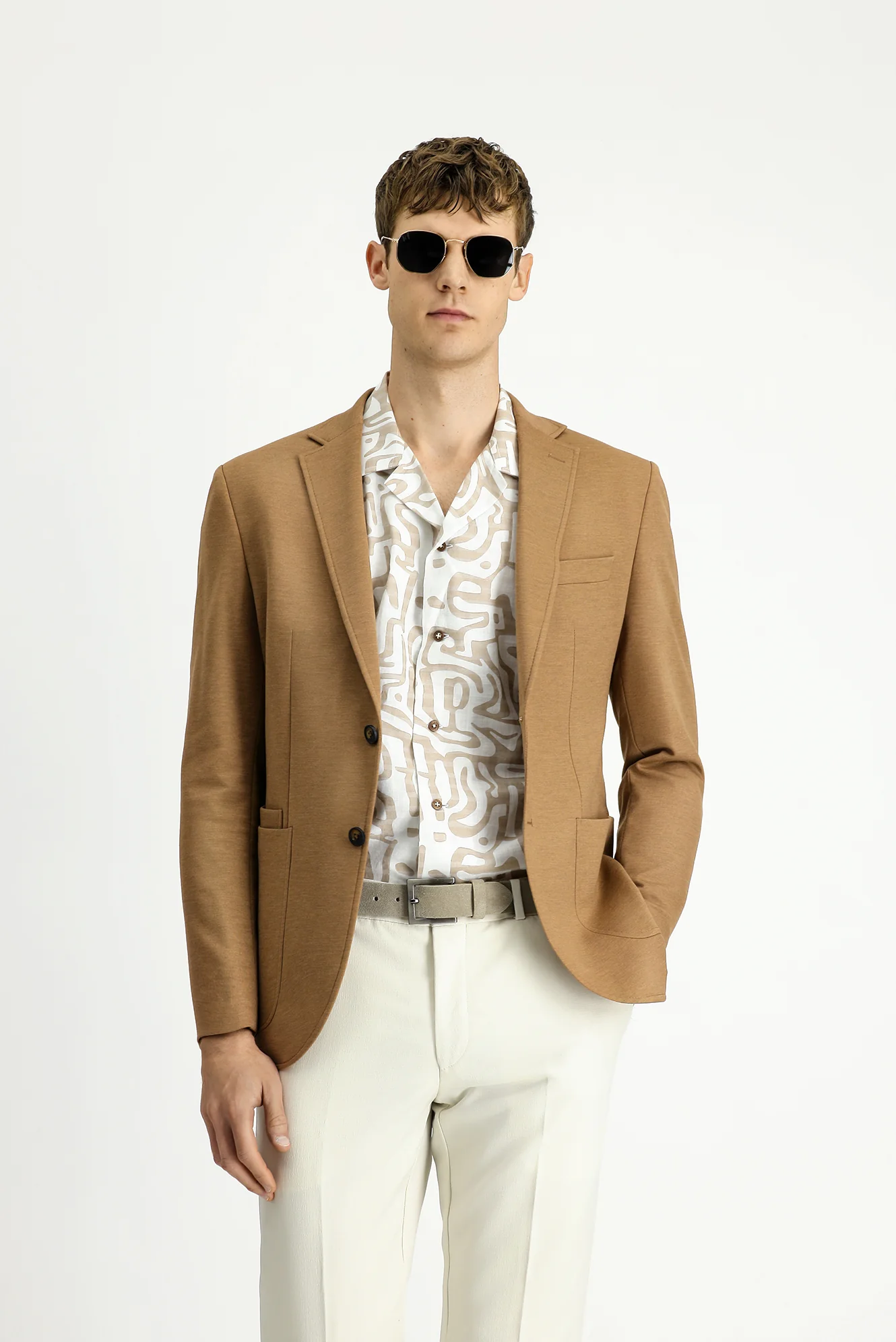 Taba 7 Drop Slim Fit Dar Kesim Likralı Spor Ceket - Image 4