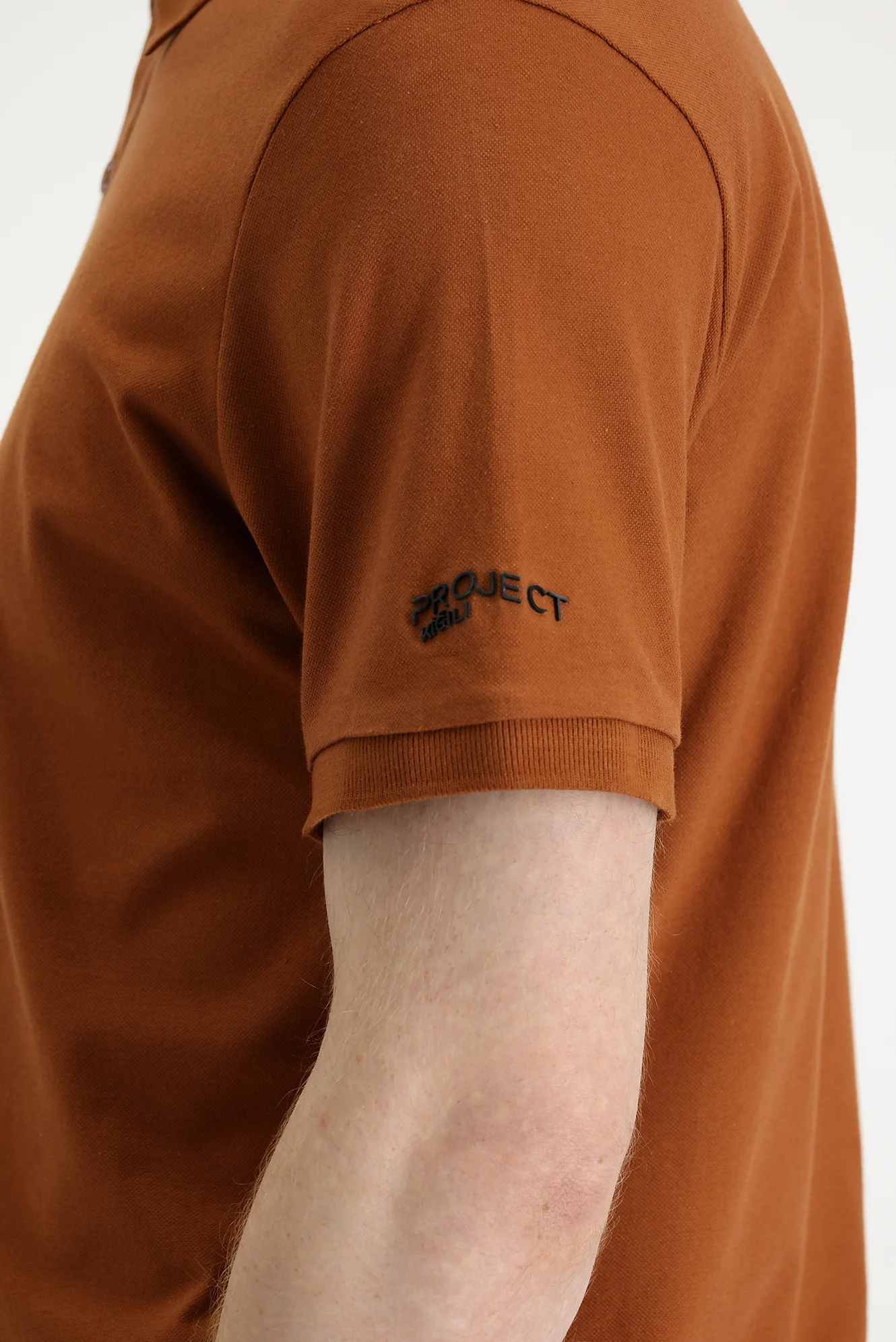 Tarçın Polo Yaka Slim Fit Dar Kesim Baskılı Tişört - Image 3