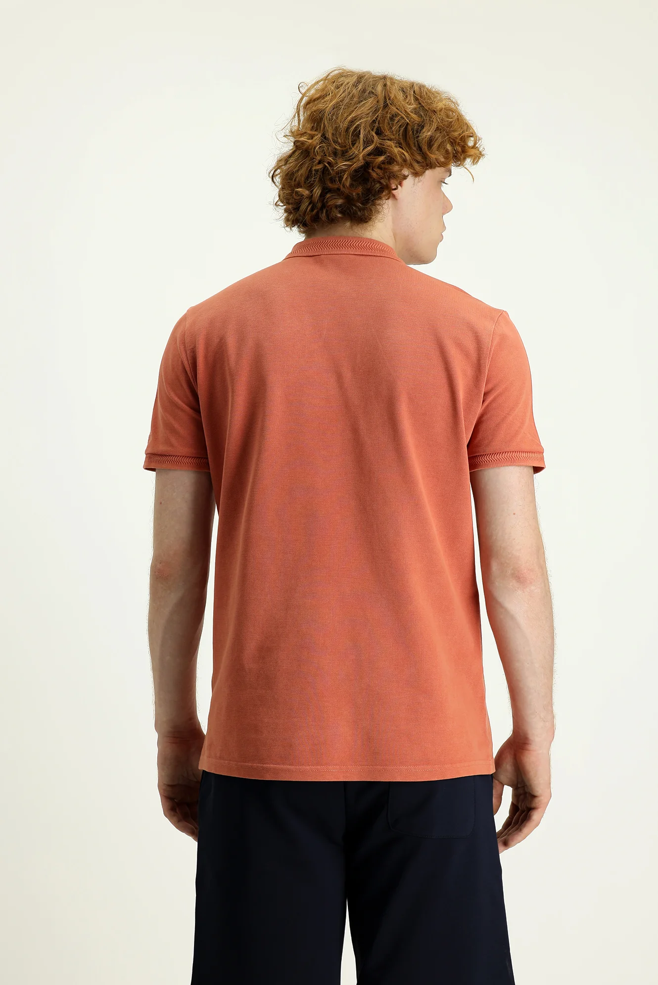 Tarçın Polo Yaka Slim Fit Dar Kesim Nakışlı Pamuk Tişört - Image 3