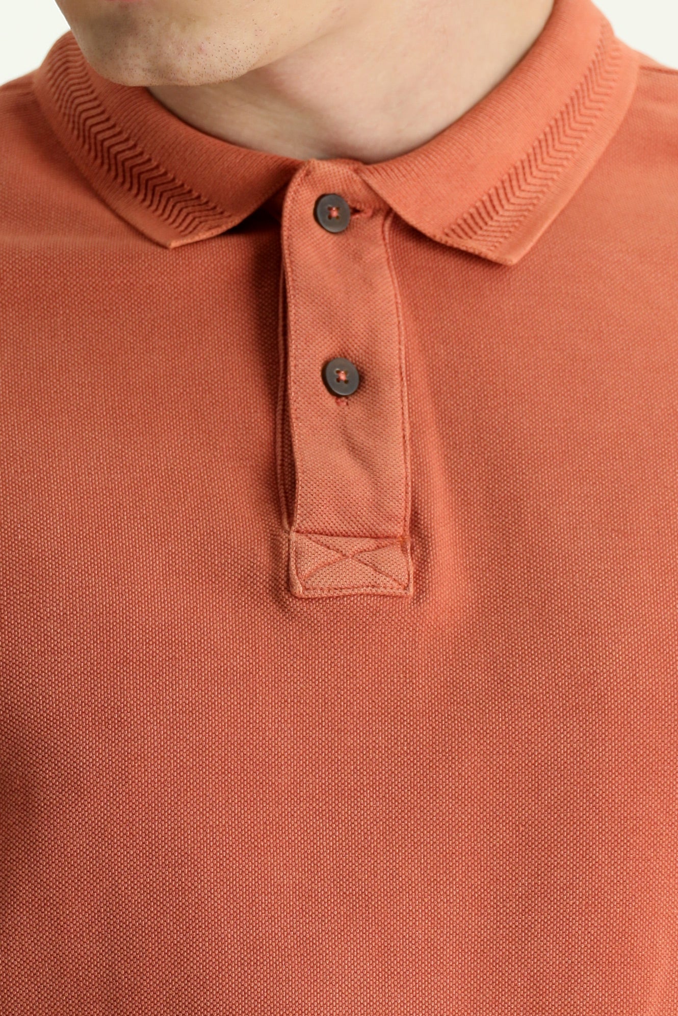 Tarçın Polo Yaka Slim Fit Dar Kesim Nakışlı Pamuk Tişört - Image 5