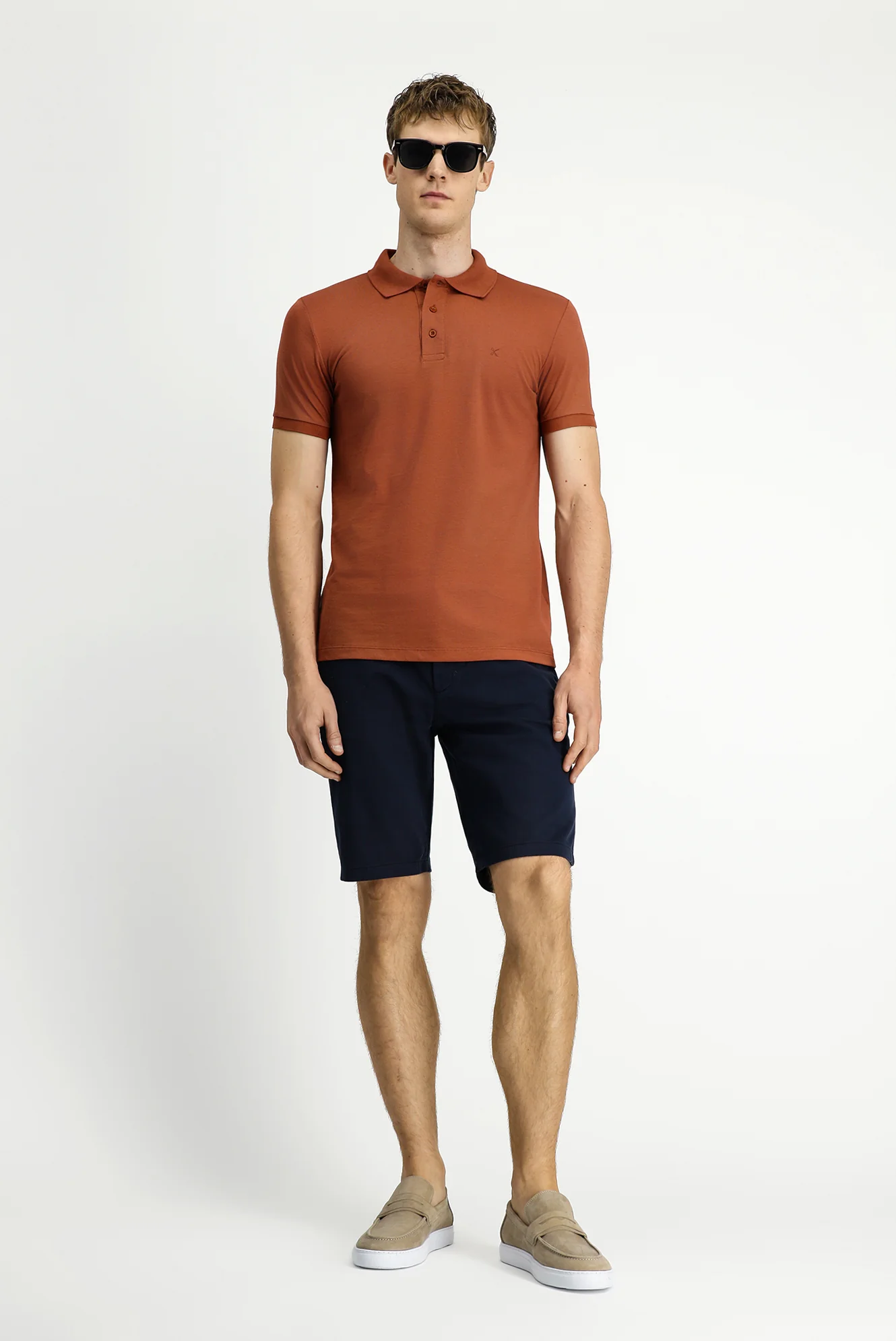 Tarçın  Slim Fit Dar Kesim Nakışlı Pamuklu Polo Yaka Tişört - Image 2