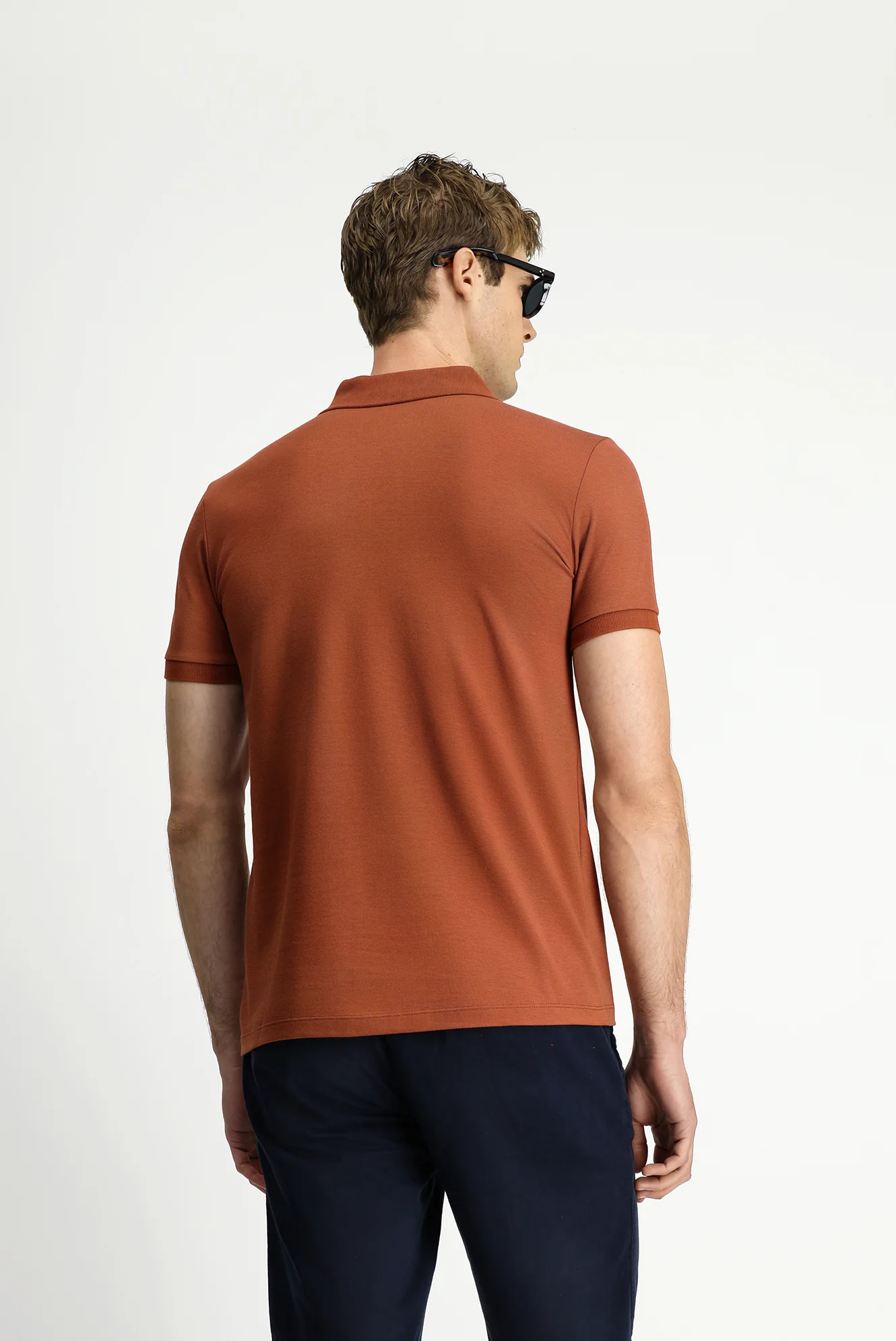 Tarçın  Slim Fit Dar Kesim Nakışlı Pamuklu Polo Yaka Tişört - Image 5