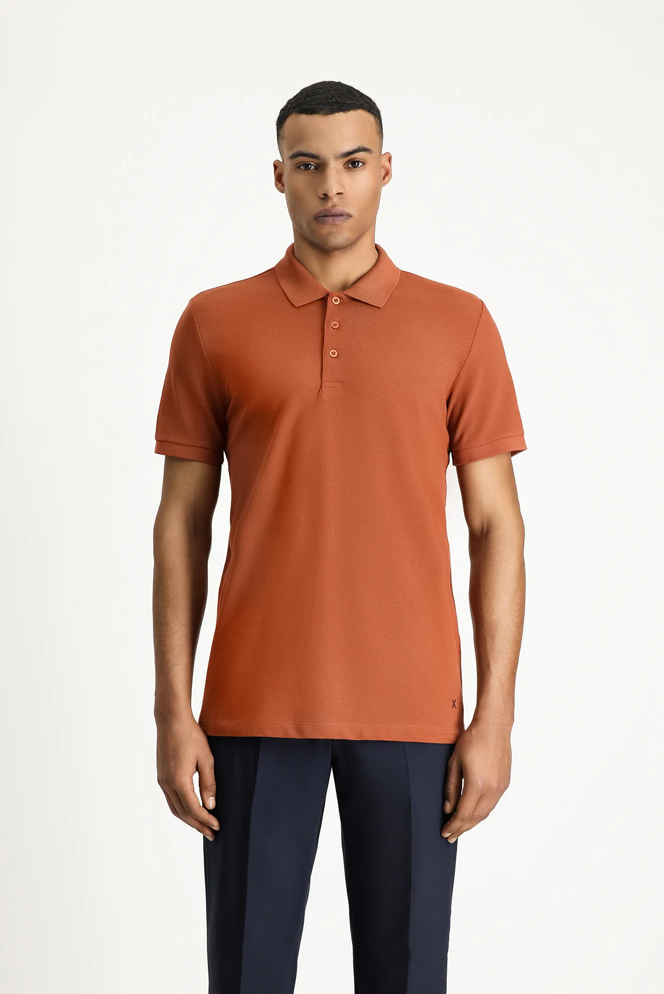 Tarçın Slim Fit Dar Kesim Nakışlı Pamuk Polo Yaka Tişört - Image 5
