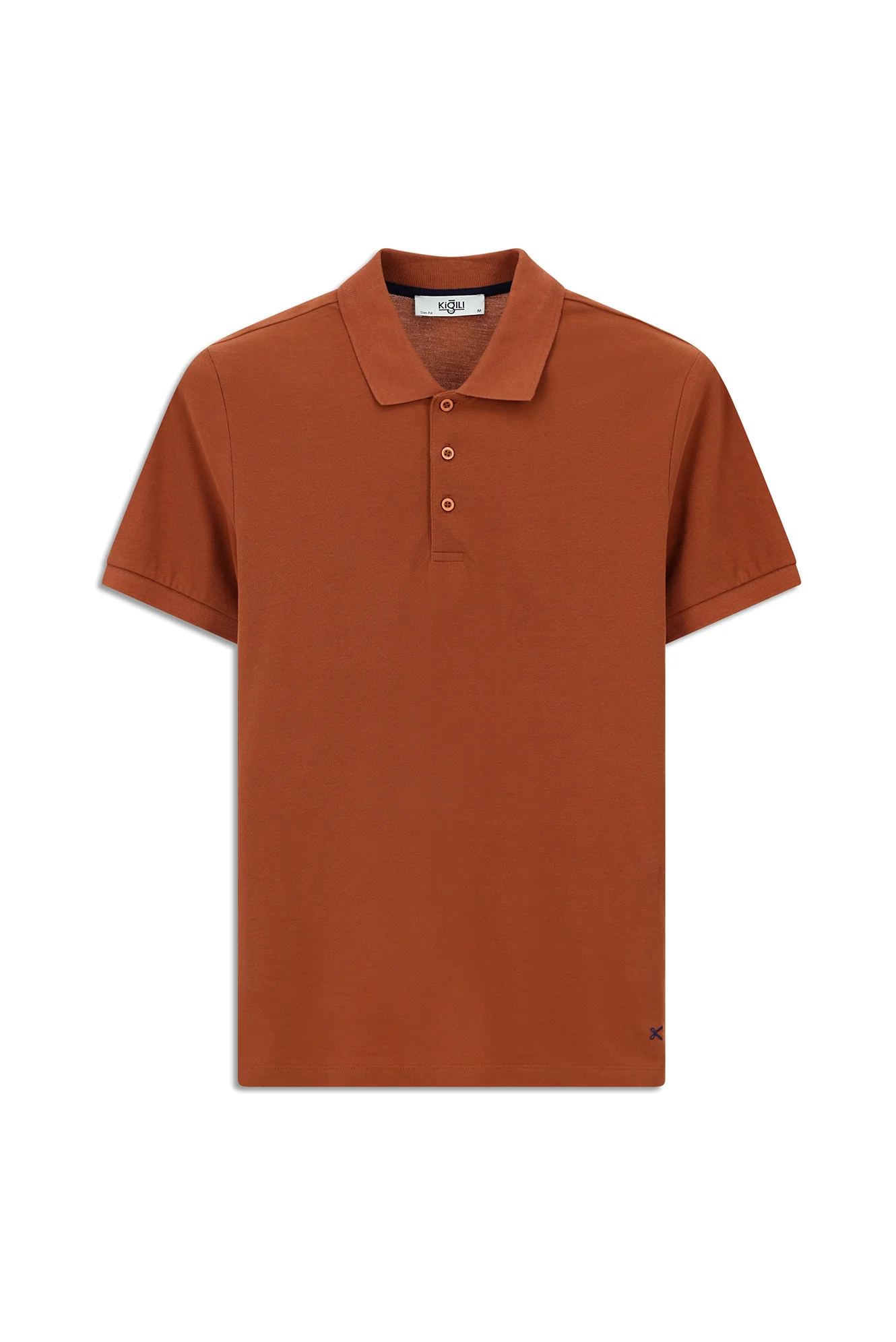 Tarçın Slim Fit Dar Kesim Nakışlı Pamuk Polo Yaka Tişört - Image 9