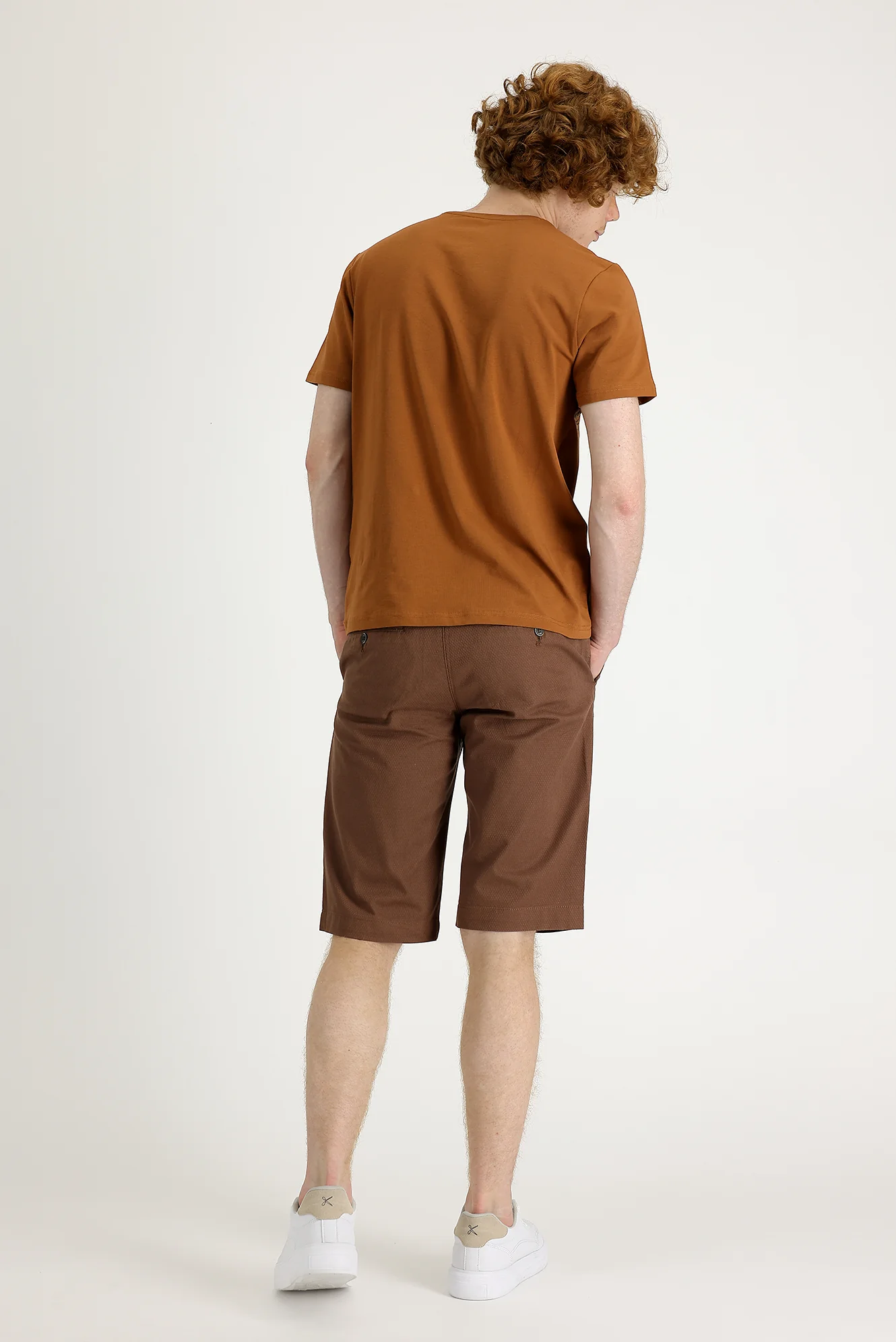 Tarçın Slim Fit Dar Kesim Pamuklu Bermuda Şort - Image 3